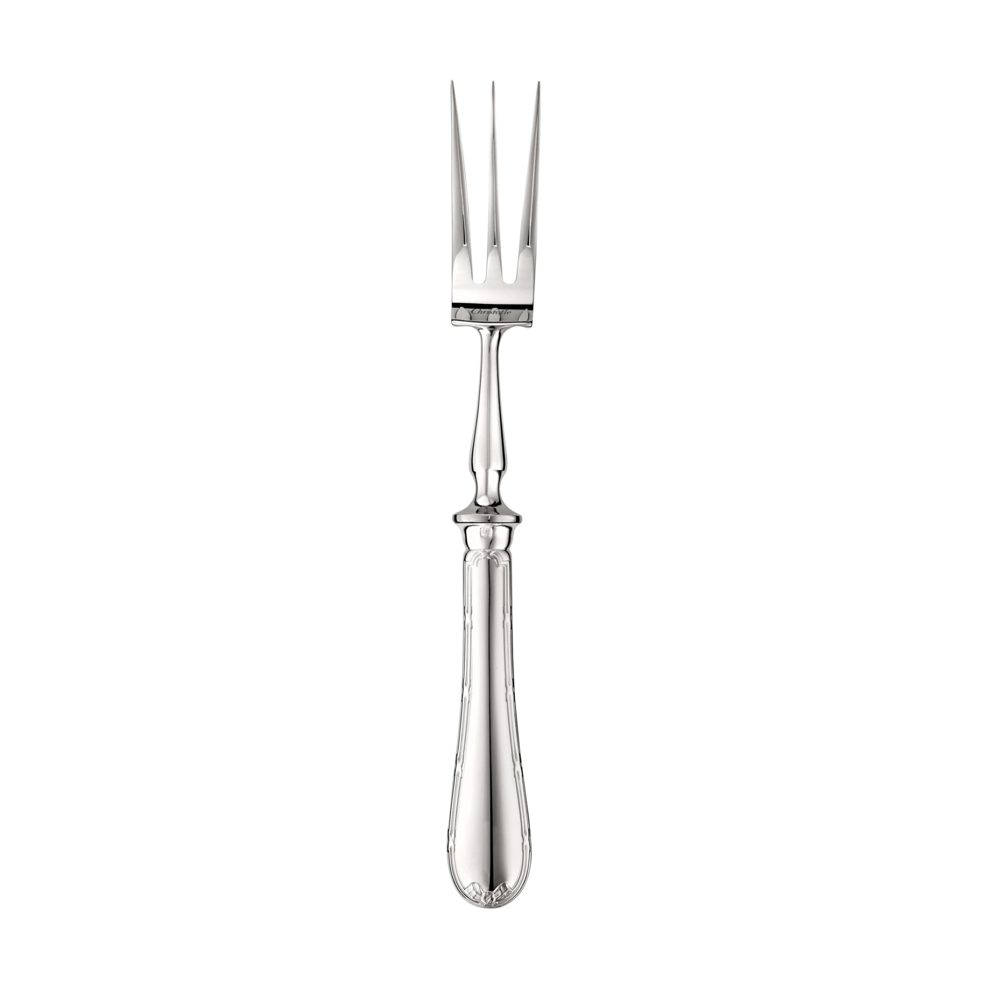 Christofle, Rubans, silver plated, Carving fork