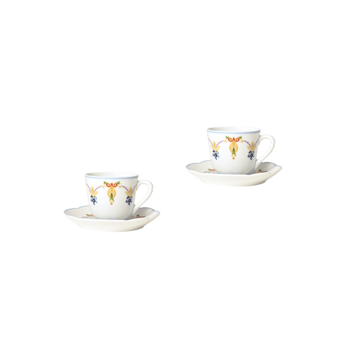 Bernardaud, Trianon, Espresso cup and saucer set of 2