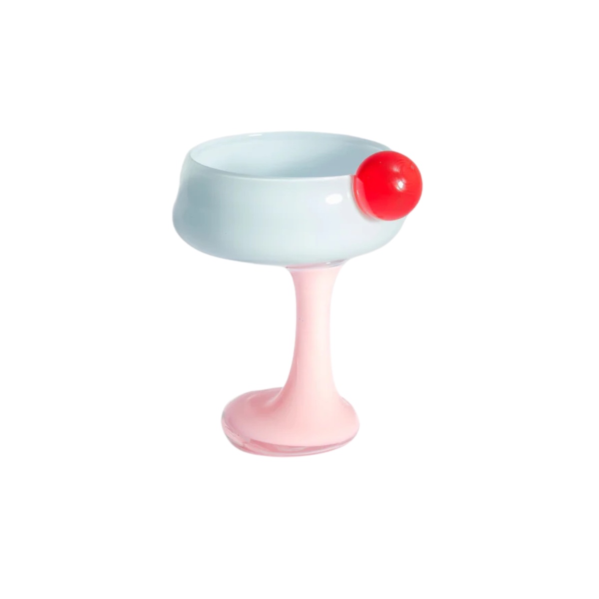 Helle Mardahl, Glasses and cups, Cocktail glass with a twist, pale pink