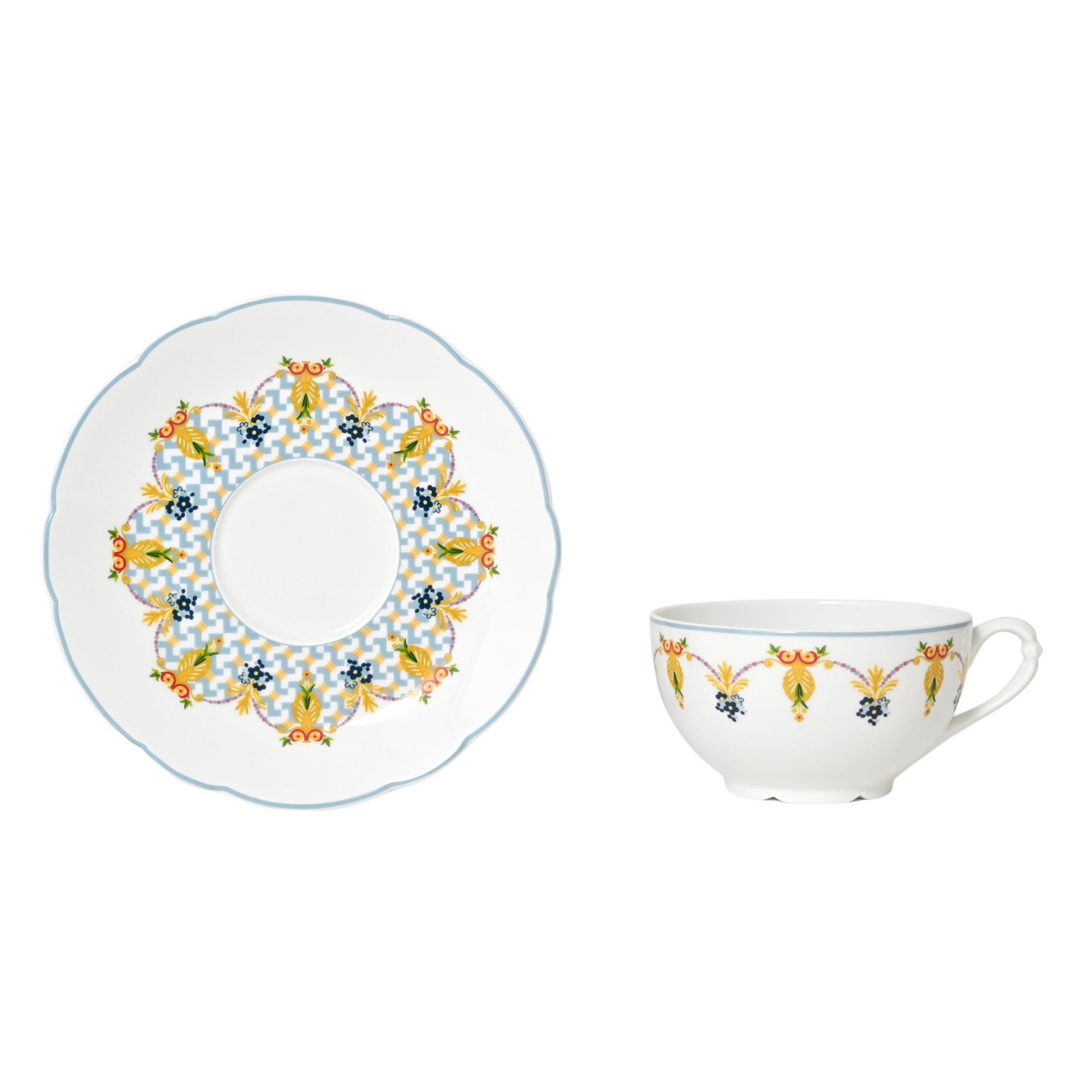 Bernardaud, Trianon, Breakfast cup and saucer