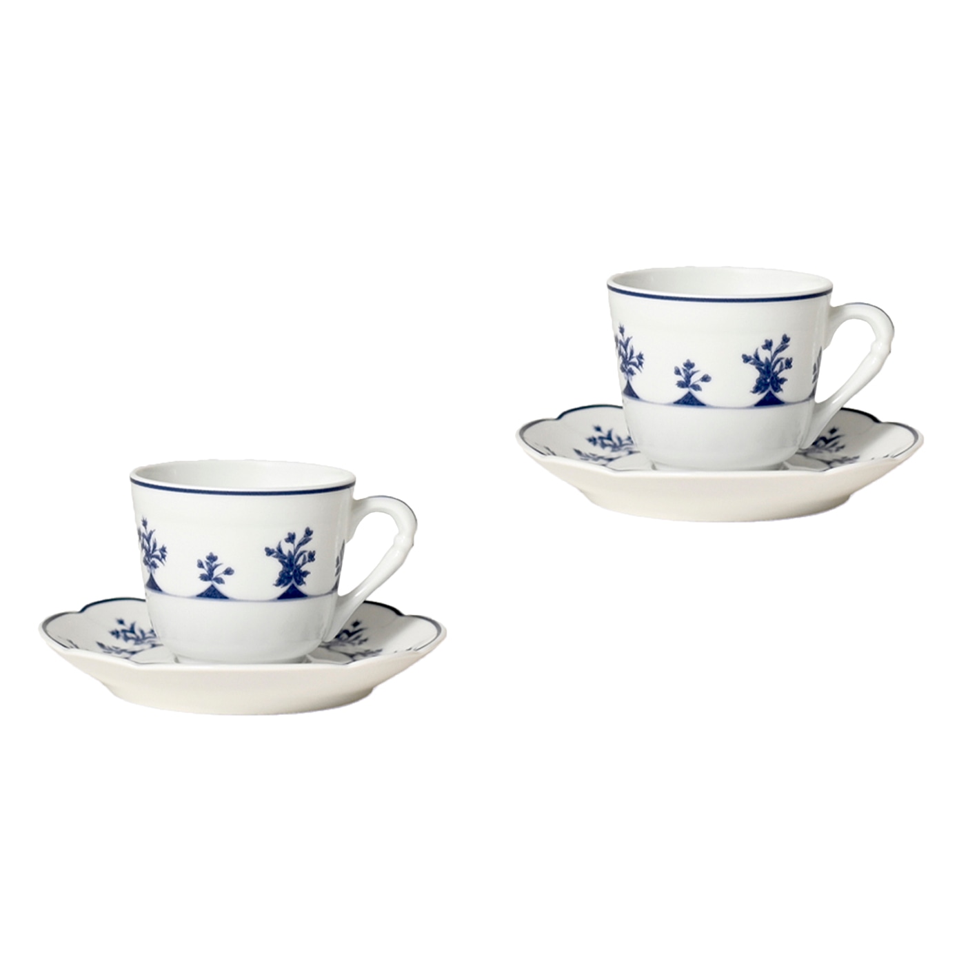 Bernardaud, Chateaubriand couleur, Espresso cup and saucer set of 2