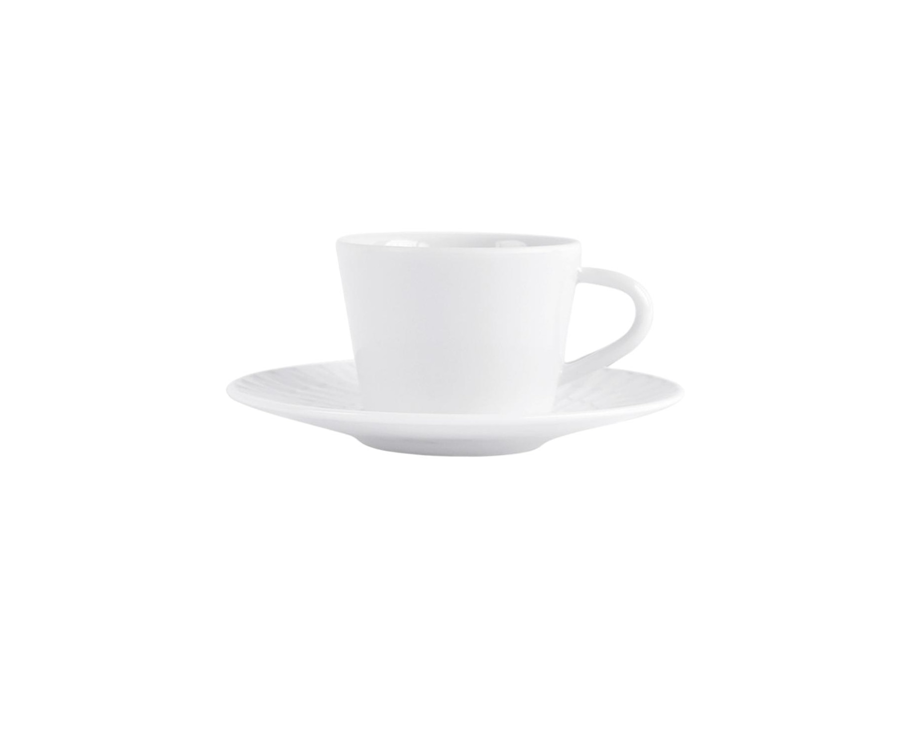 Bernardaud, Twist White, Espresso cup and saucer