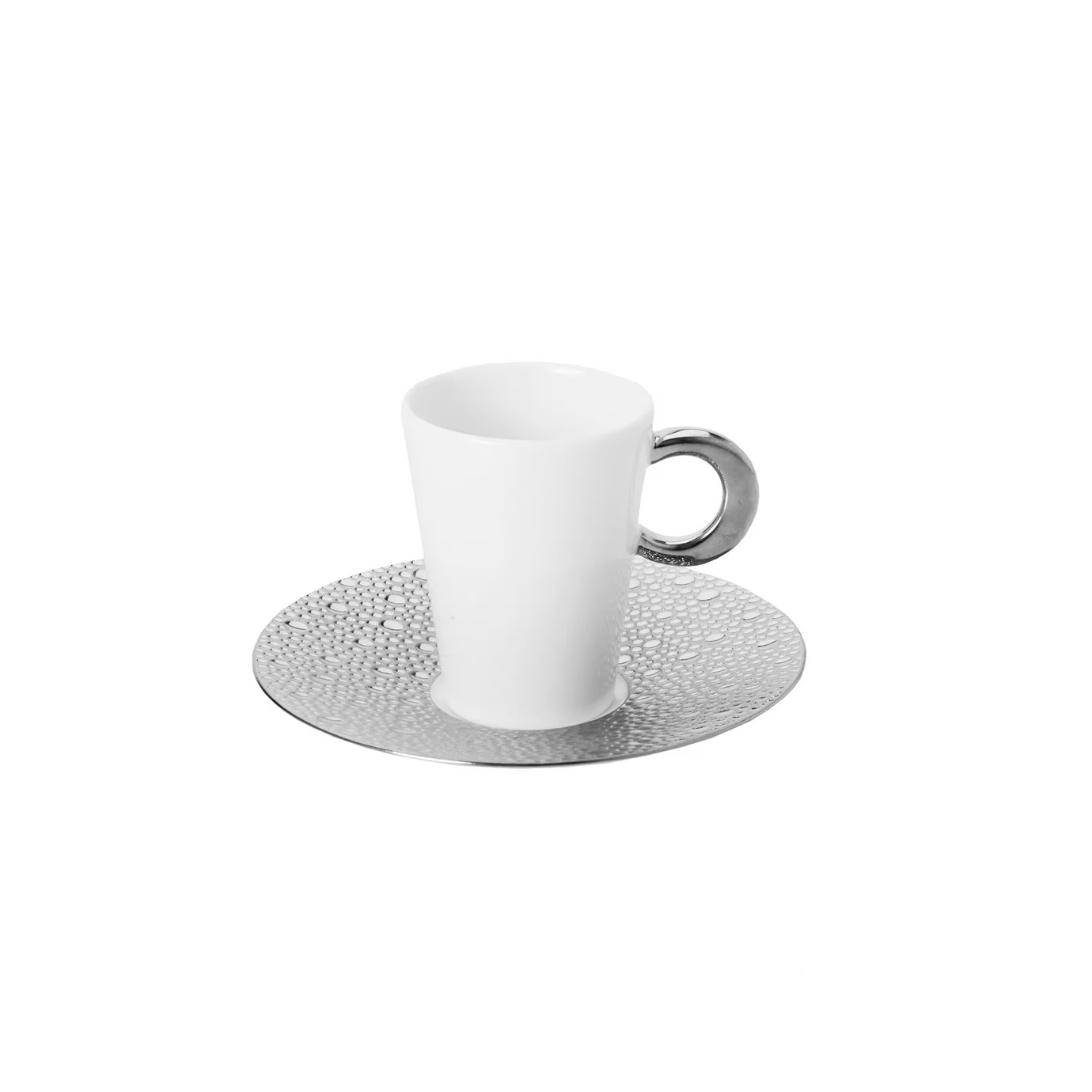 Bernardaud, Ecume Platinum, Espresso cup and saucer