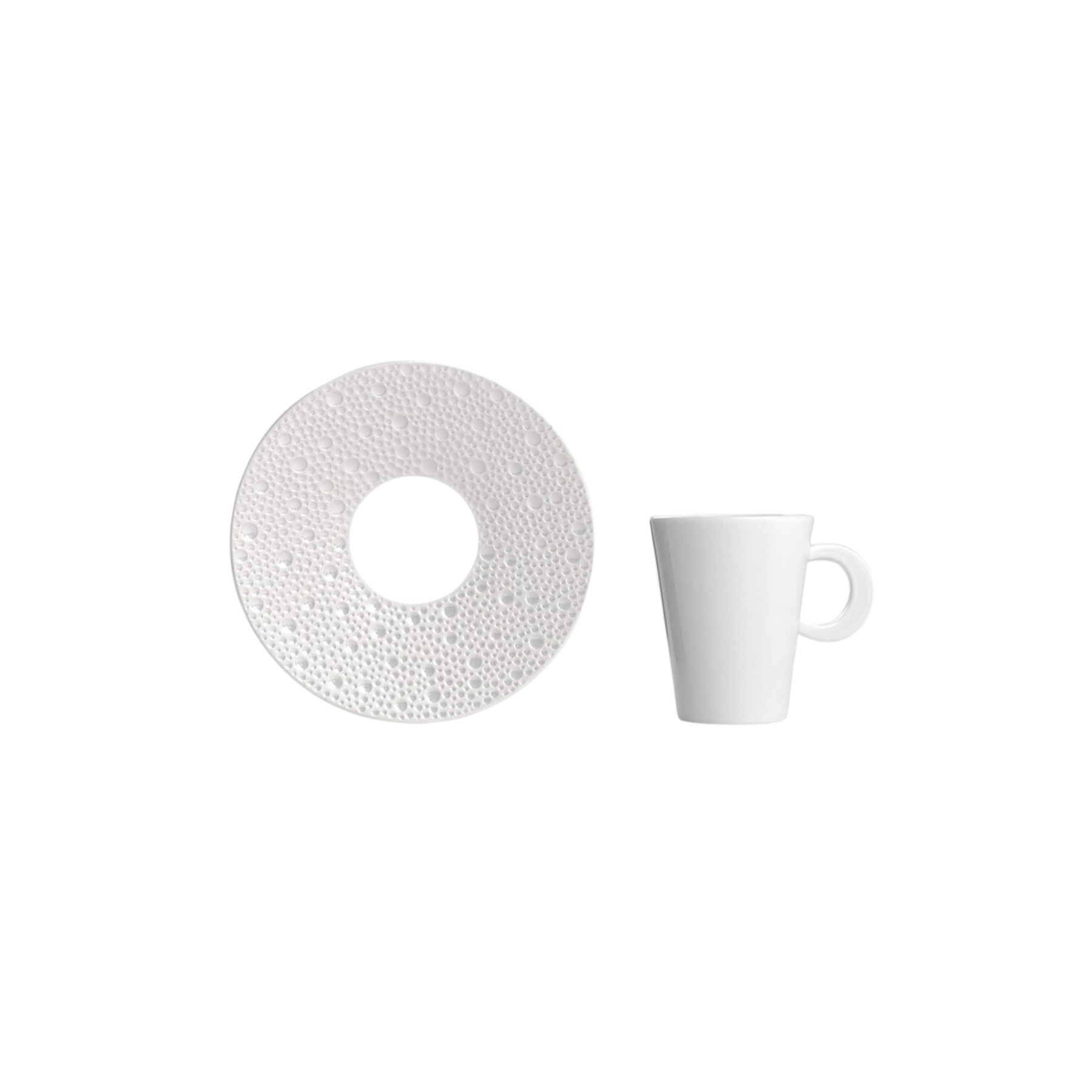 Bernardaud, Ecume Perle, Espresso cup and saucer