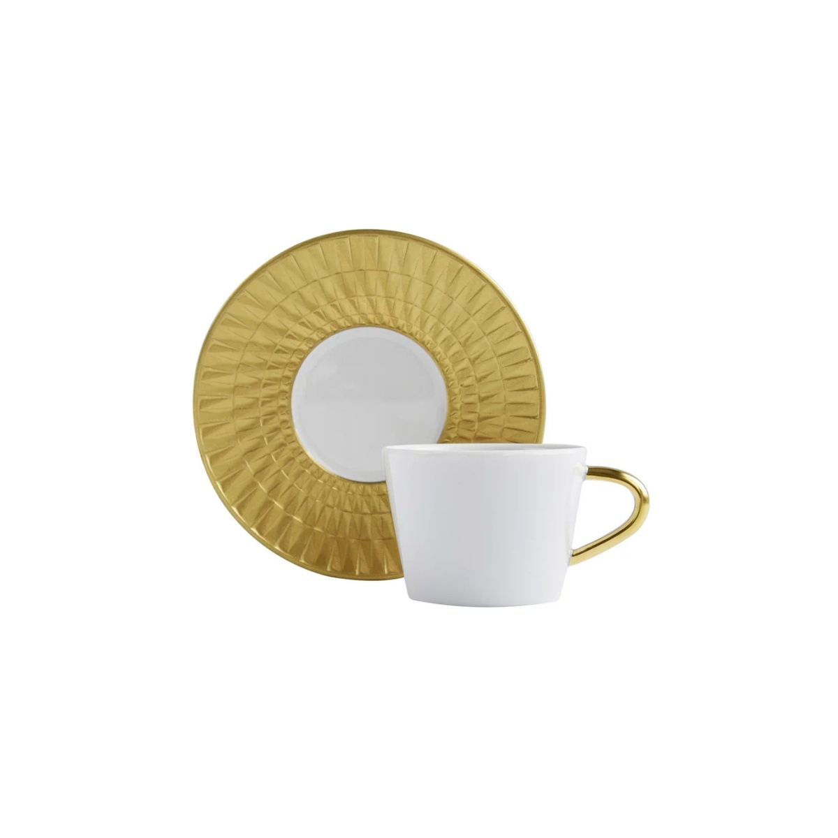 Bernardaud, Twist Gold, Espresso cup and saucer