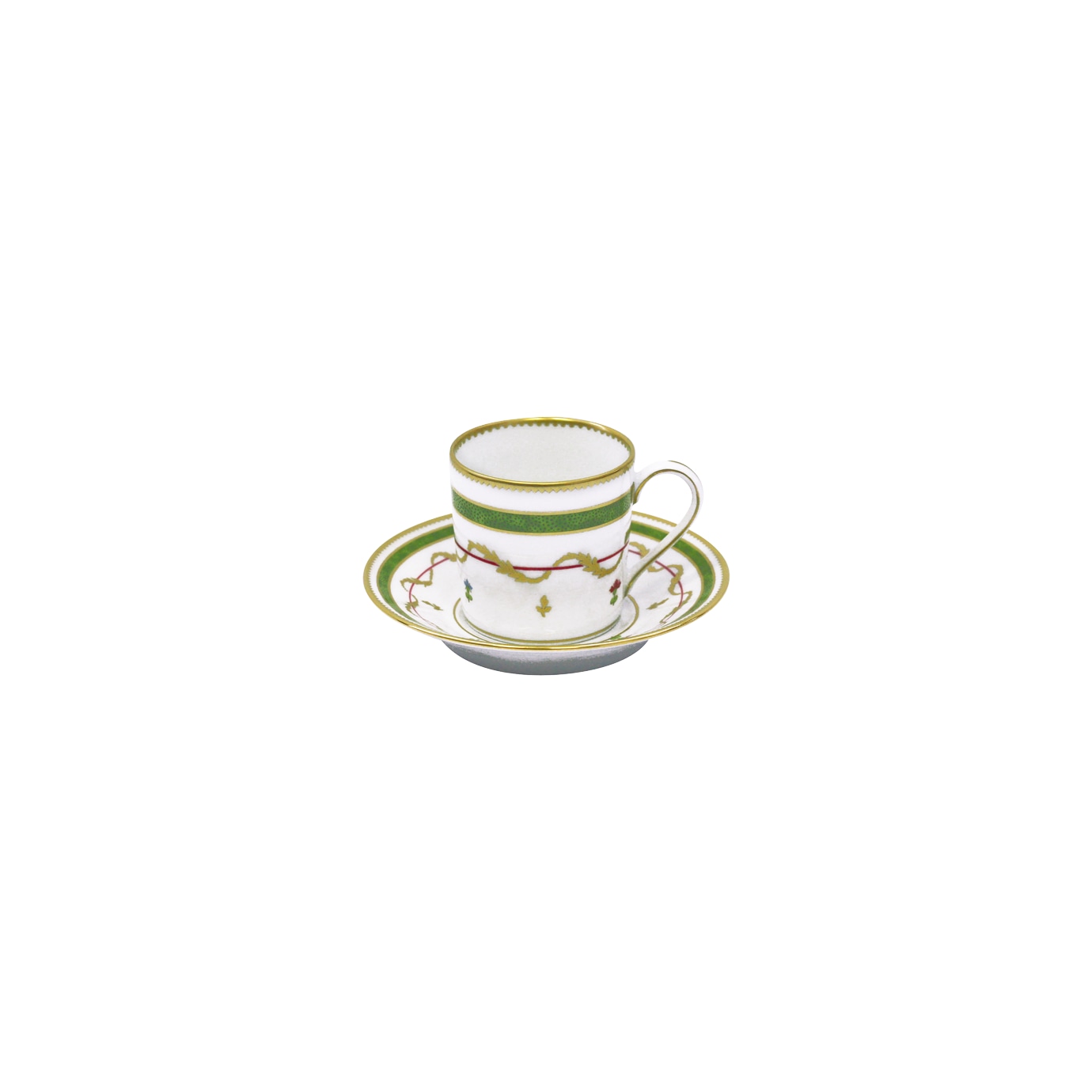 Haviland, Vieux Paris vert, Espresso cup and saucer