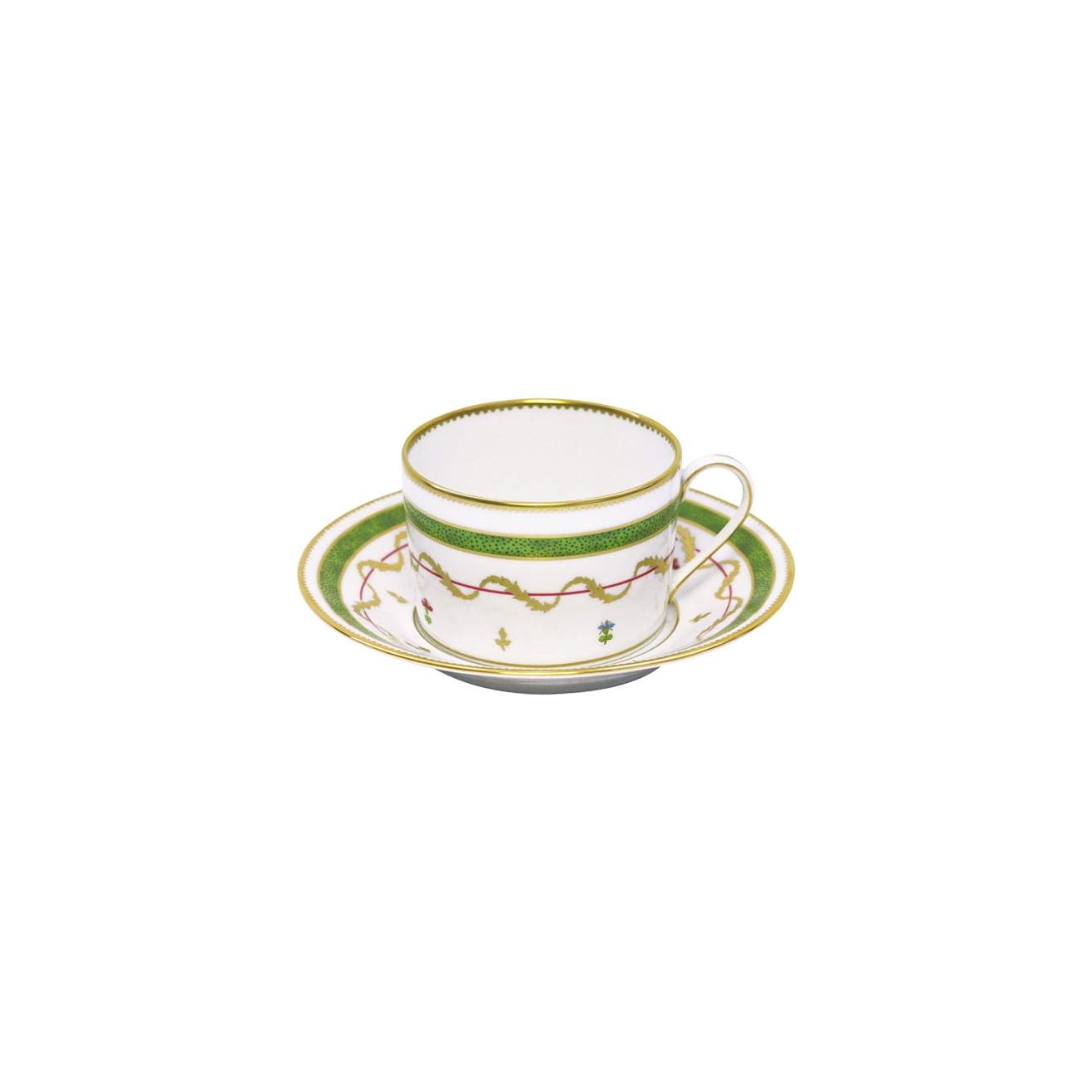Haviland, Vieux Paris vert, Teacup and saucer