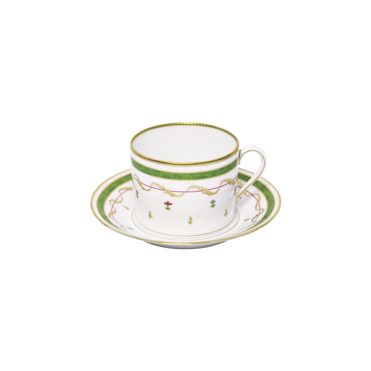Haviland, Vieux Paris vert, Cappuccino cup and saucer