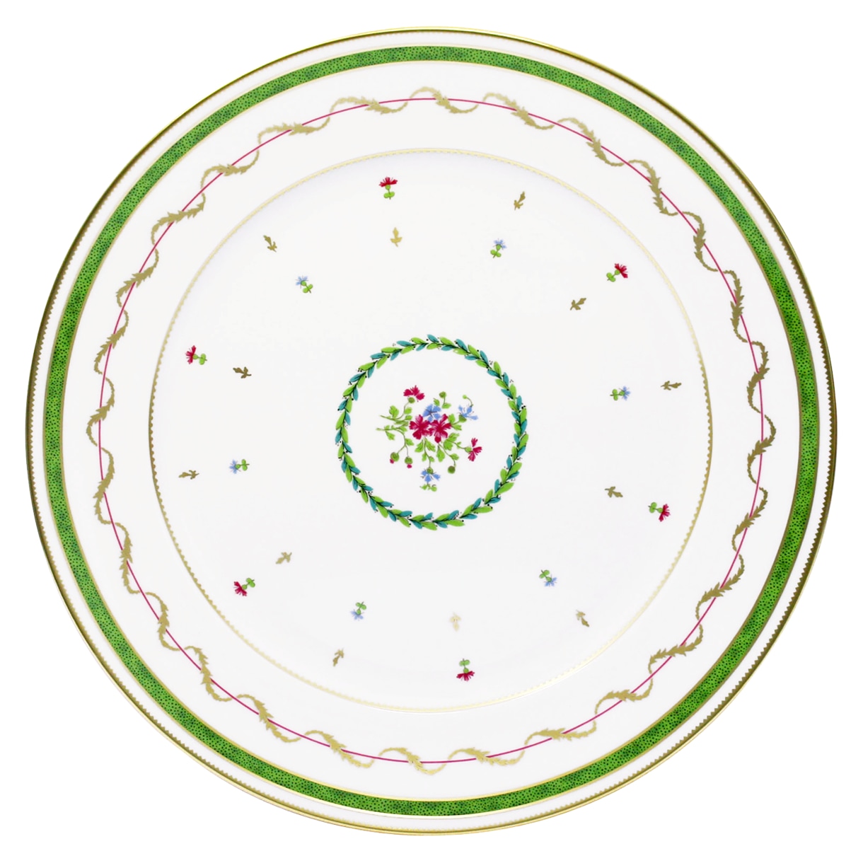 Haviland, Vieux Paris vert, Flat dish