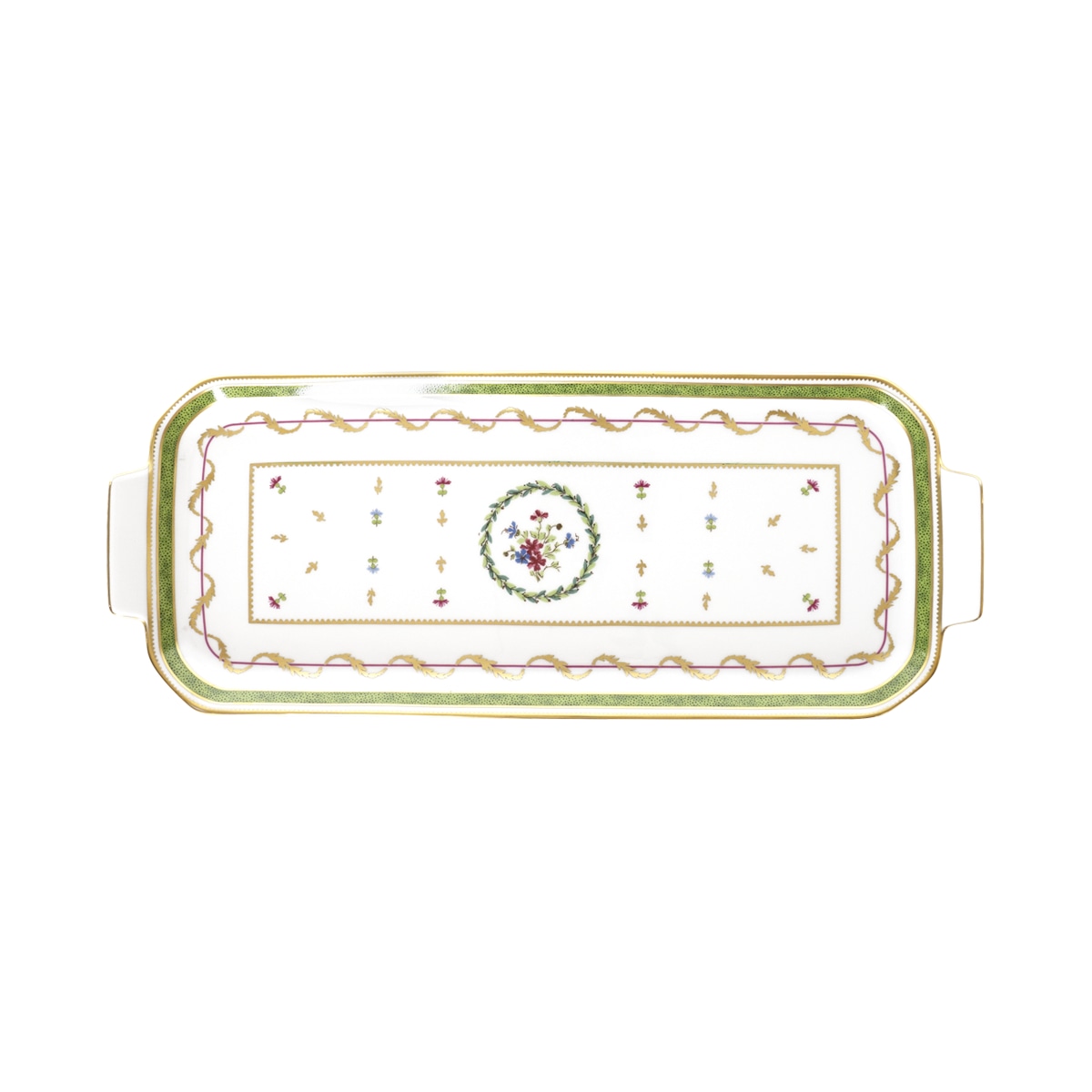 Haviland, Vieux Paris vert, Oblong cake platter
