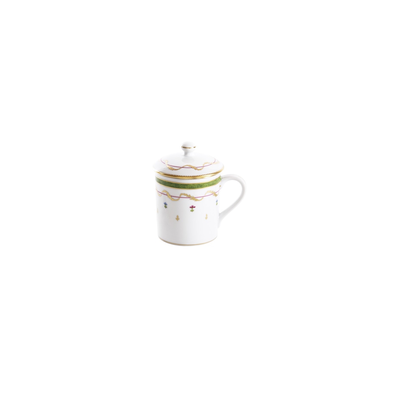 Haviland, Vieux Paris vert, Mug with lid
