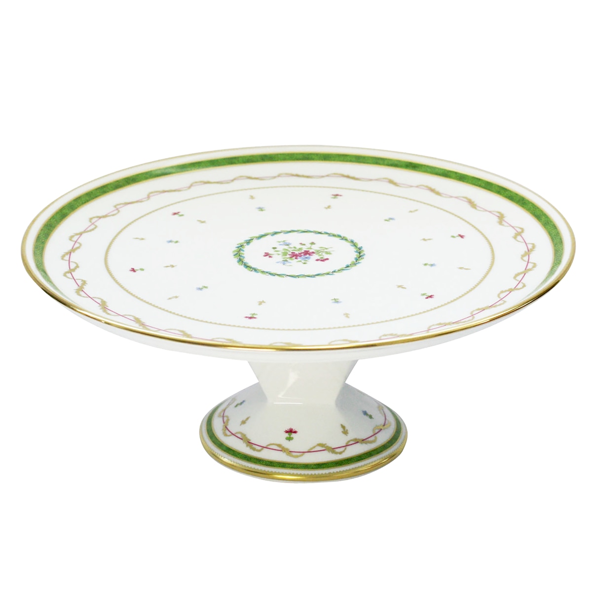 Haviland, Vieux Paris vert, Footed cake platter