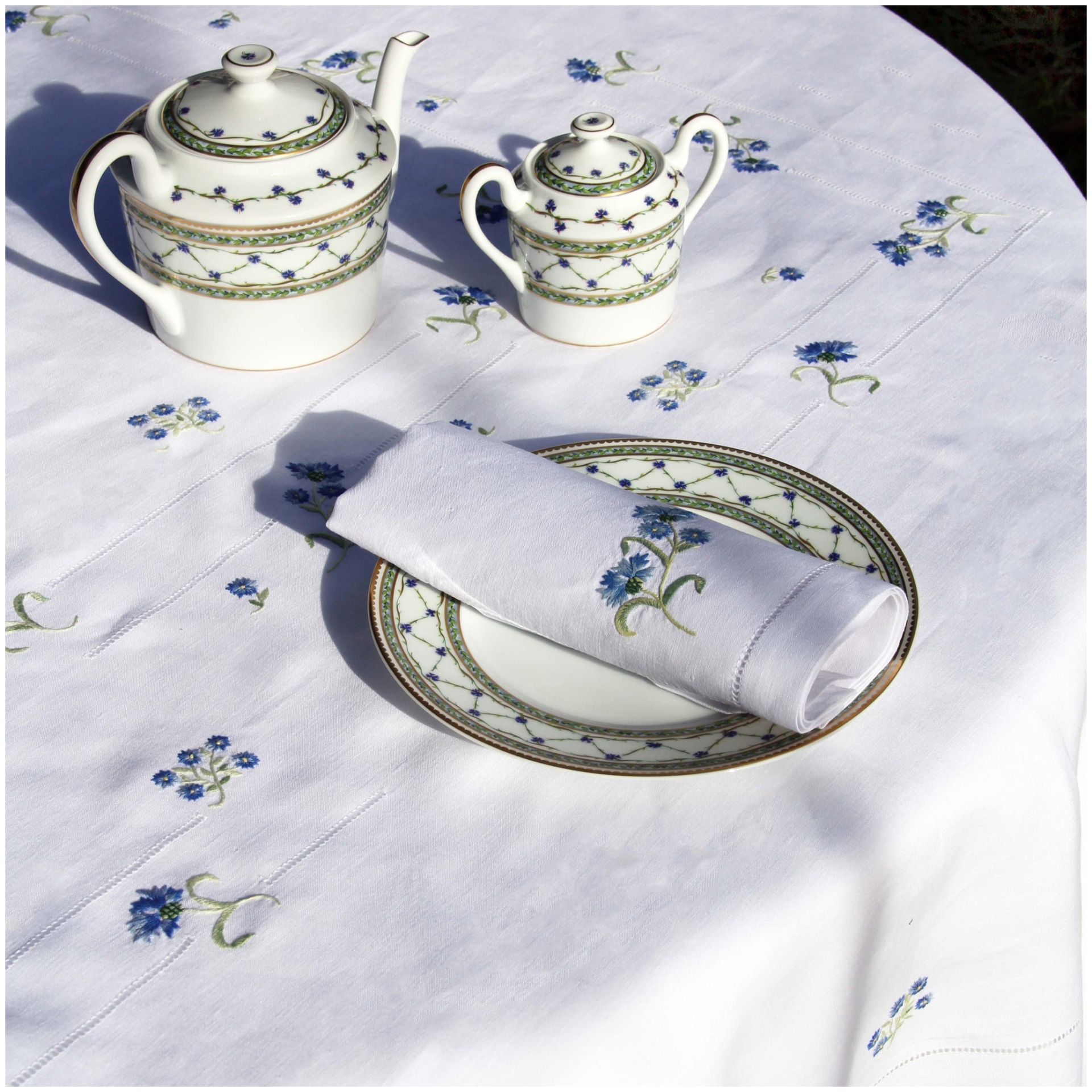 Valombreuse, Bleuet, Tablecloth, square