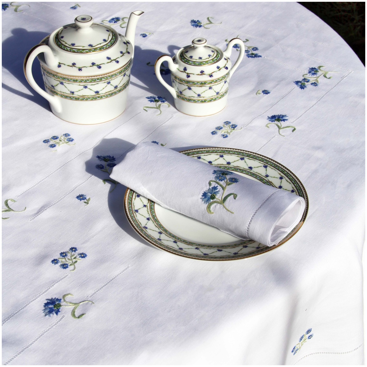 Valombreuse, Bleuet, Tablecloth, rectangular