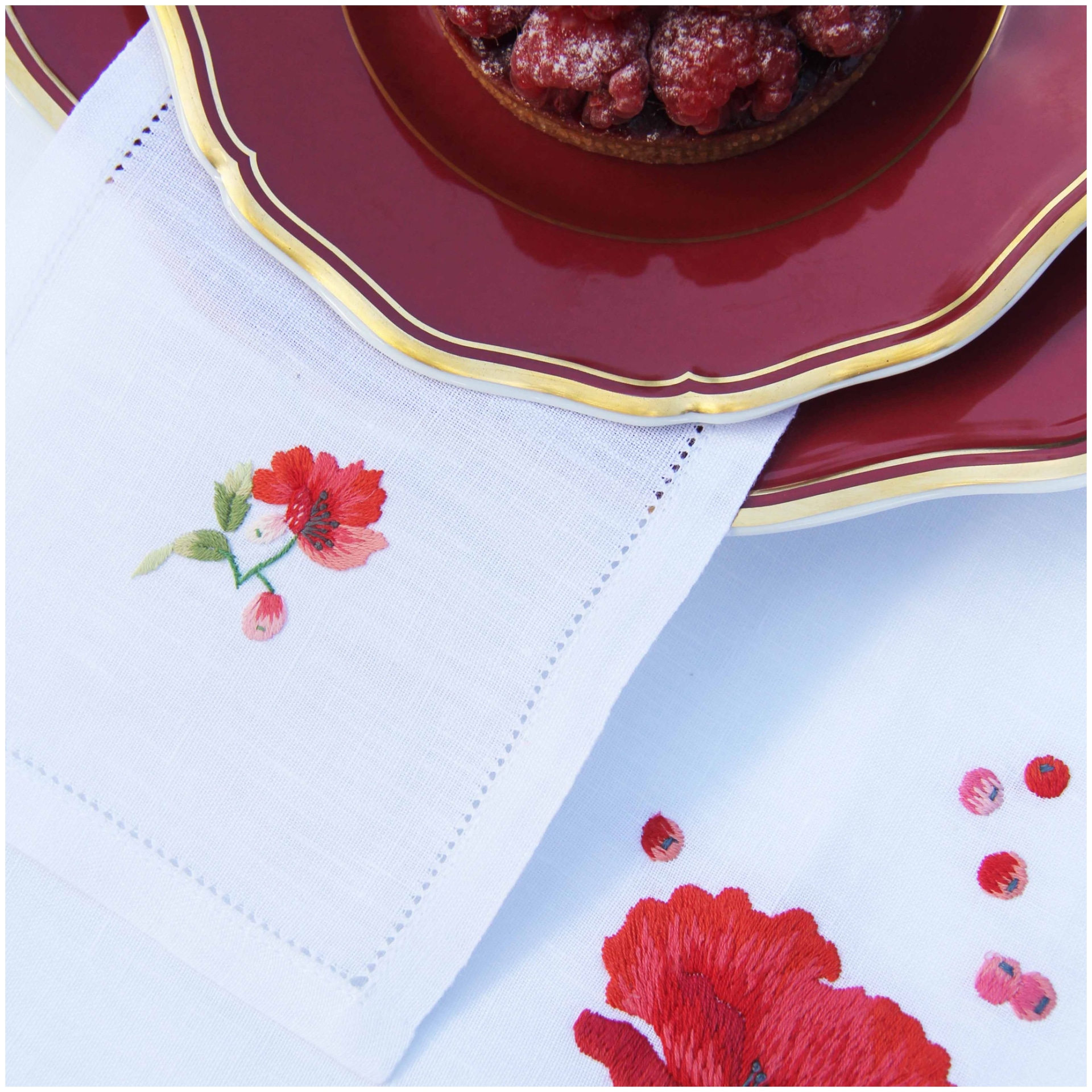 Valombreuse, Coquelicot, Cocktail napkin