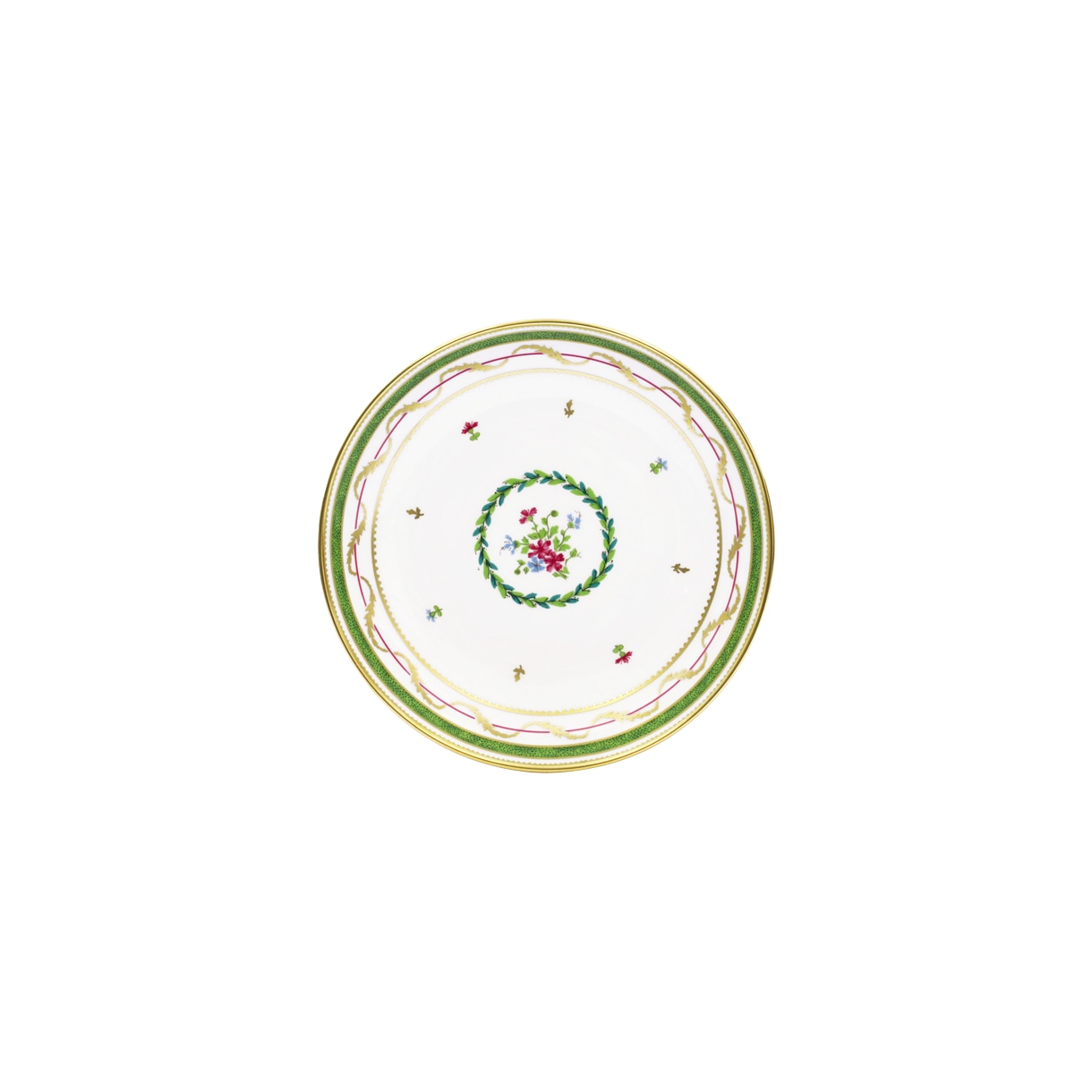 Haviland, Vieux Paris vert, Set of 2 soup plates without rim