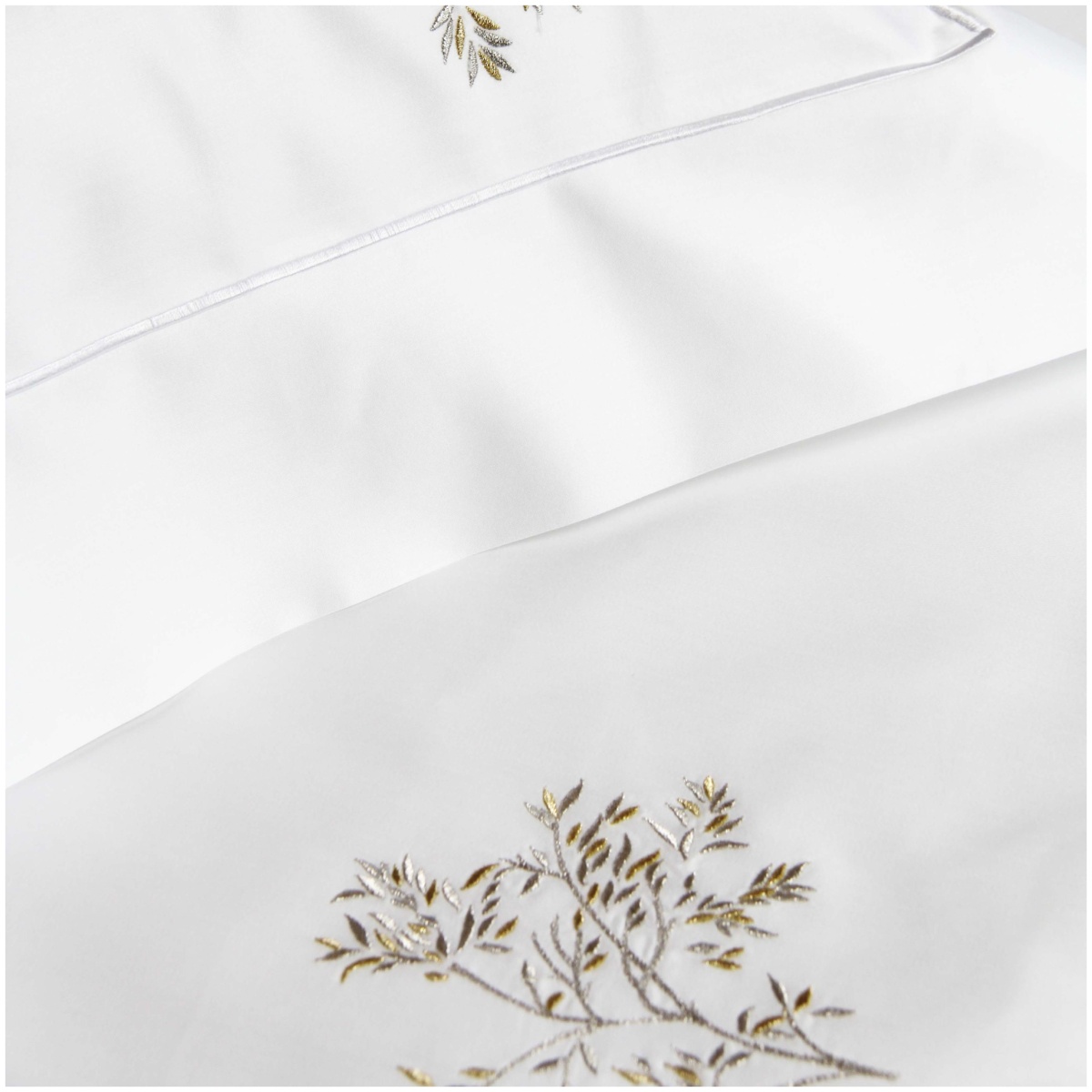 Valombreuse, Nagoya bed linen, Sheet, gold and silver