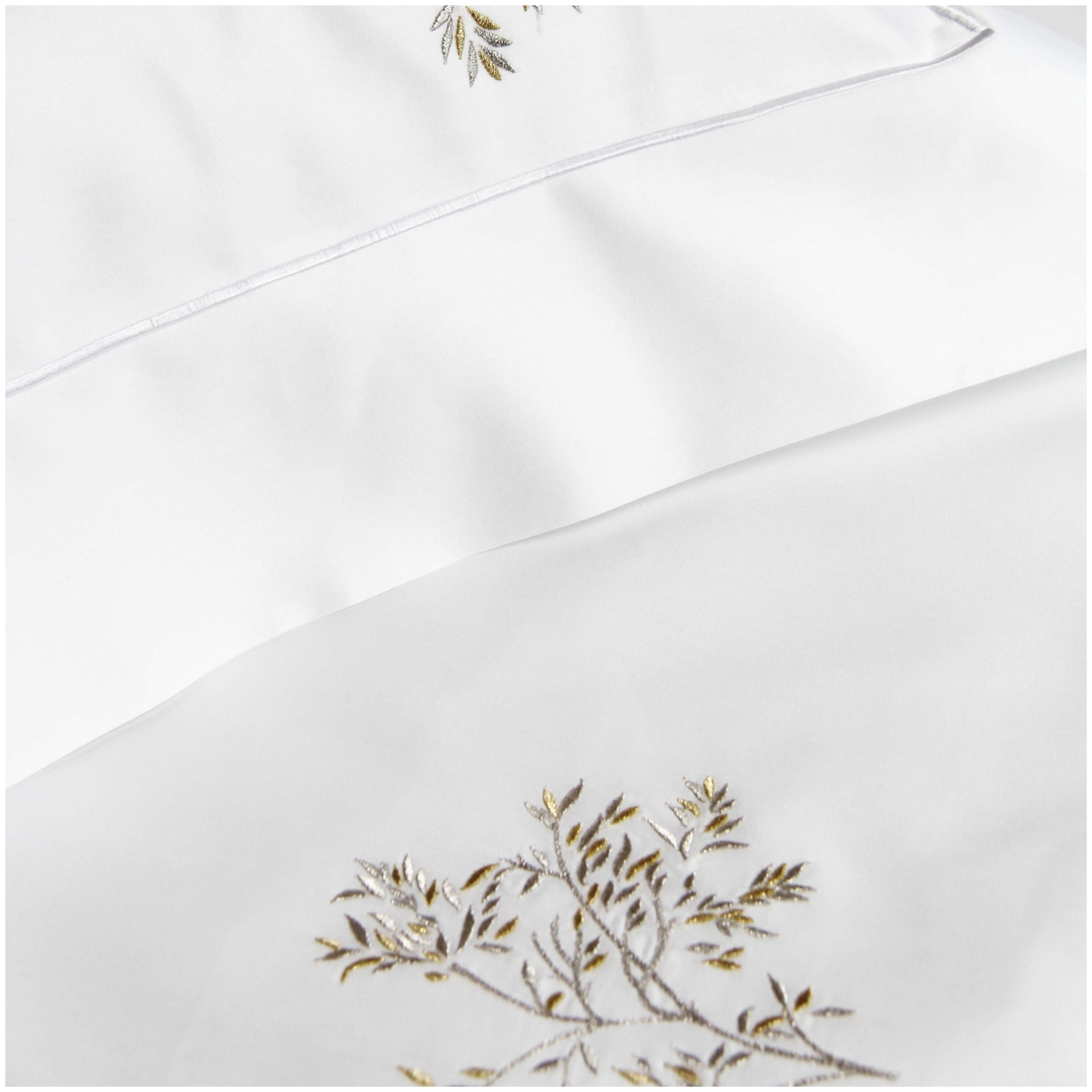 Valombreuse, Nagoya bed linen, Duvet cover, gold and silver