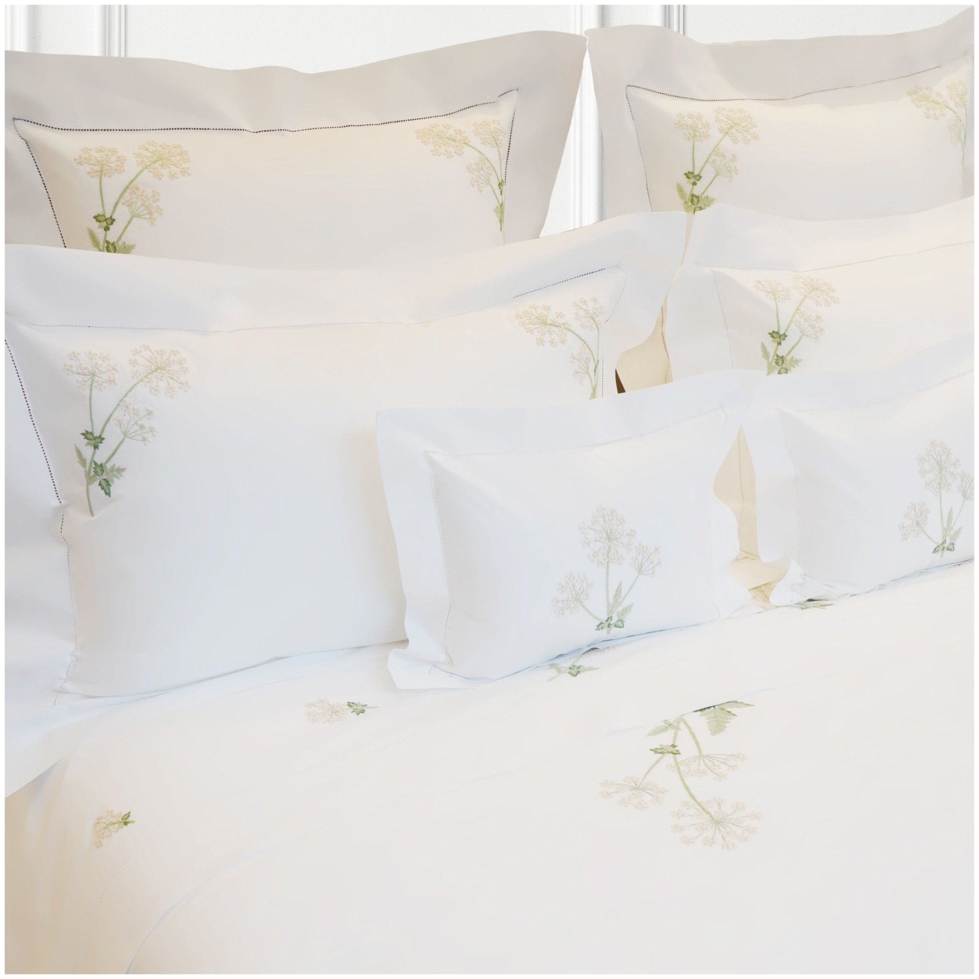 Valombreuse, Angélique bed linen, Set of 2 pillowcases, rectangular