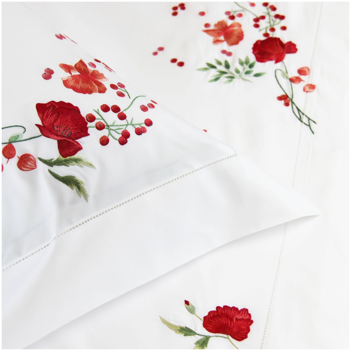 Valombreuse, Coquelicot bed linen, Duvet cover