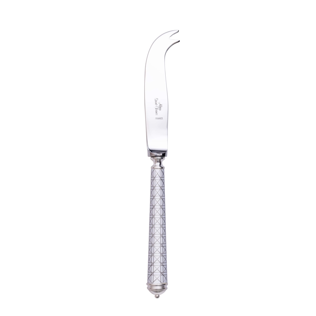 Alain Saint-Joanis, Croisette White, silver plated, Large cheese knife