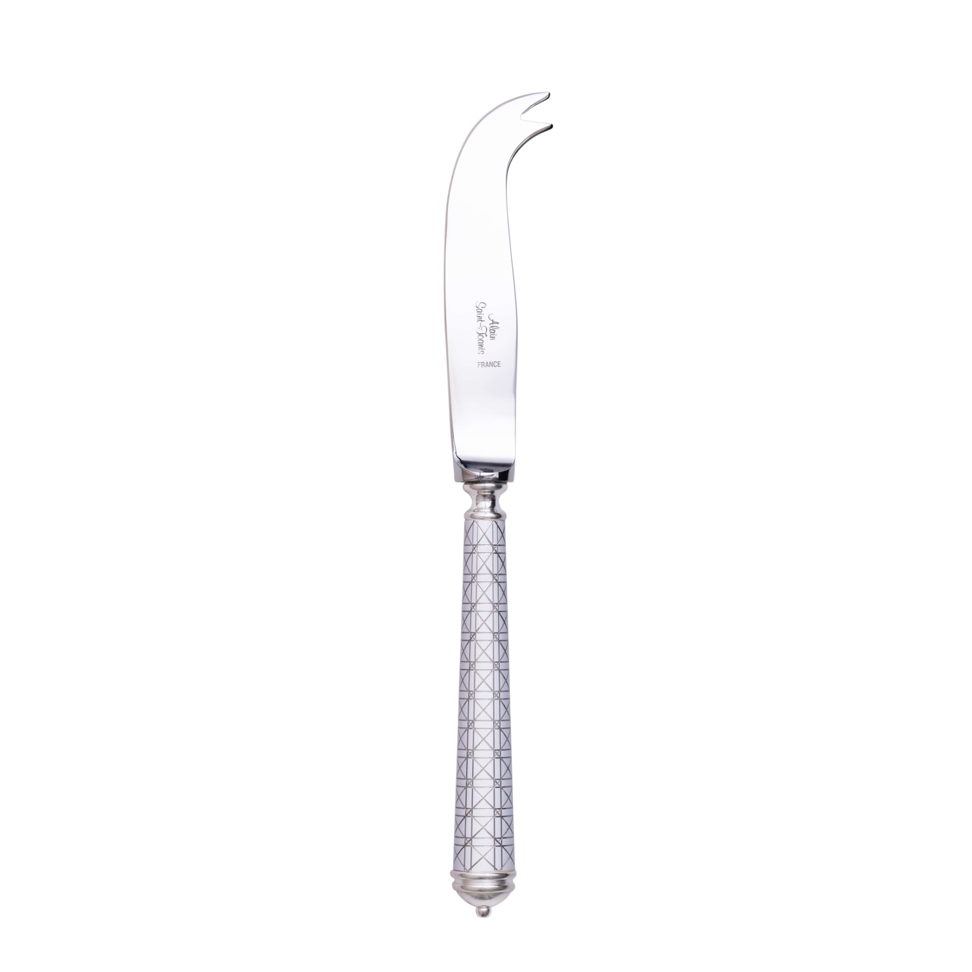 Alain Saint-Joanis, Croisette White, silver plated, Large cheese knife