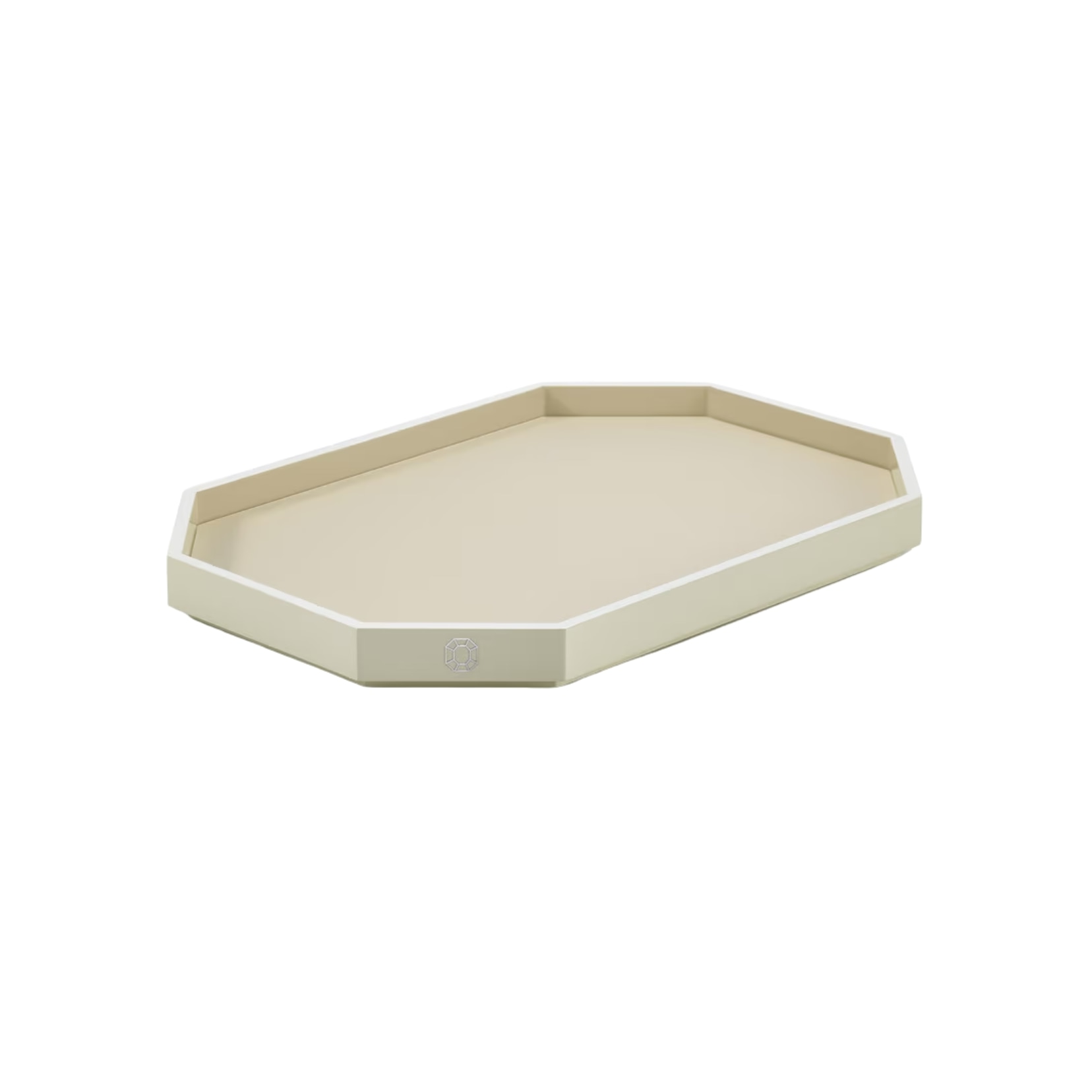 Baccarat, Octogone trays and coasters, Tray medium, ivory