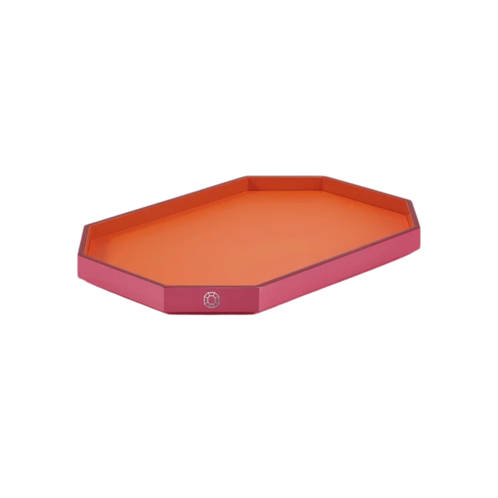 Baccarat, Octogone trays and coasters, Tray medium, orange