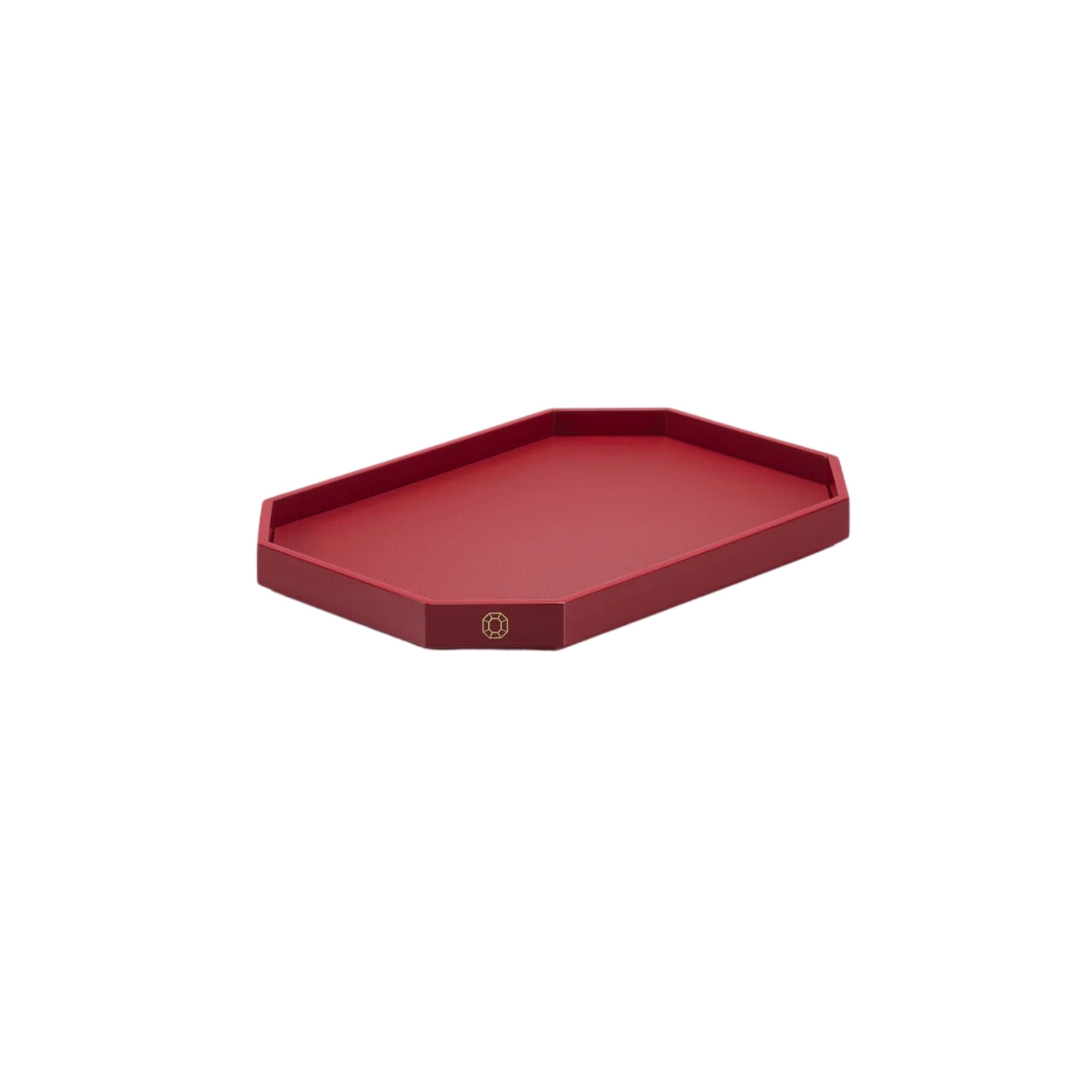 Baccarat, Octogone trays and coasters, Tray small, red