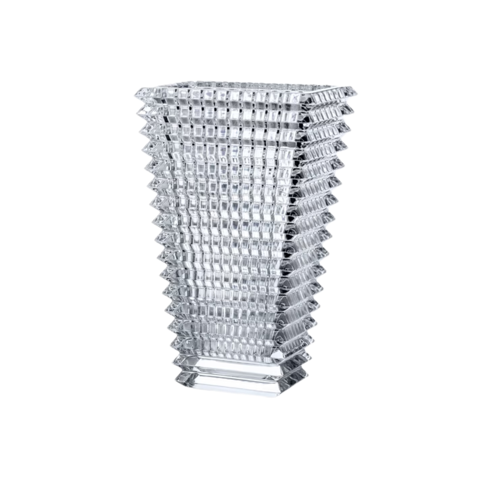 Baccarat, Eye vases, Rectangular vase large, clear