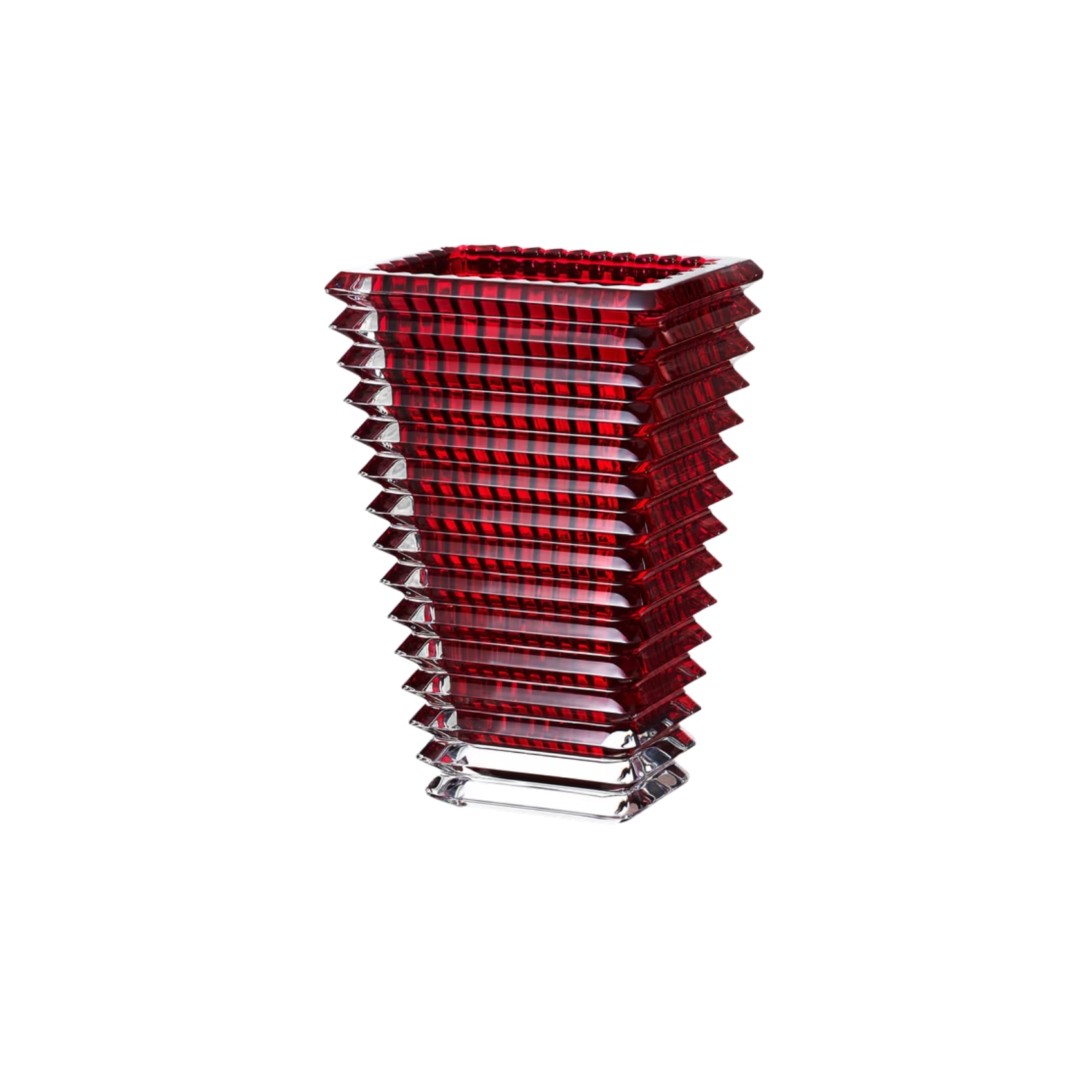Baccarat, Eye vases, Rectangular vase small, red