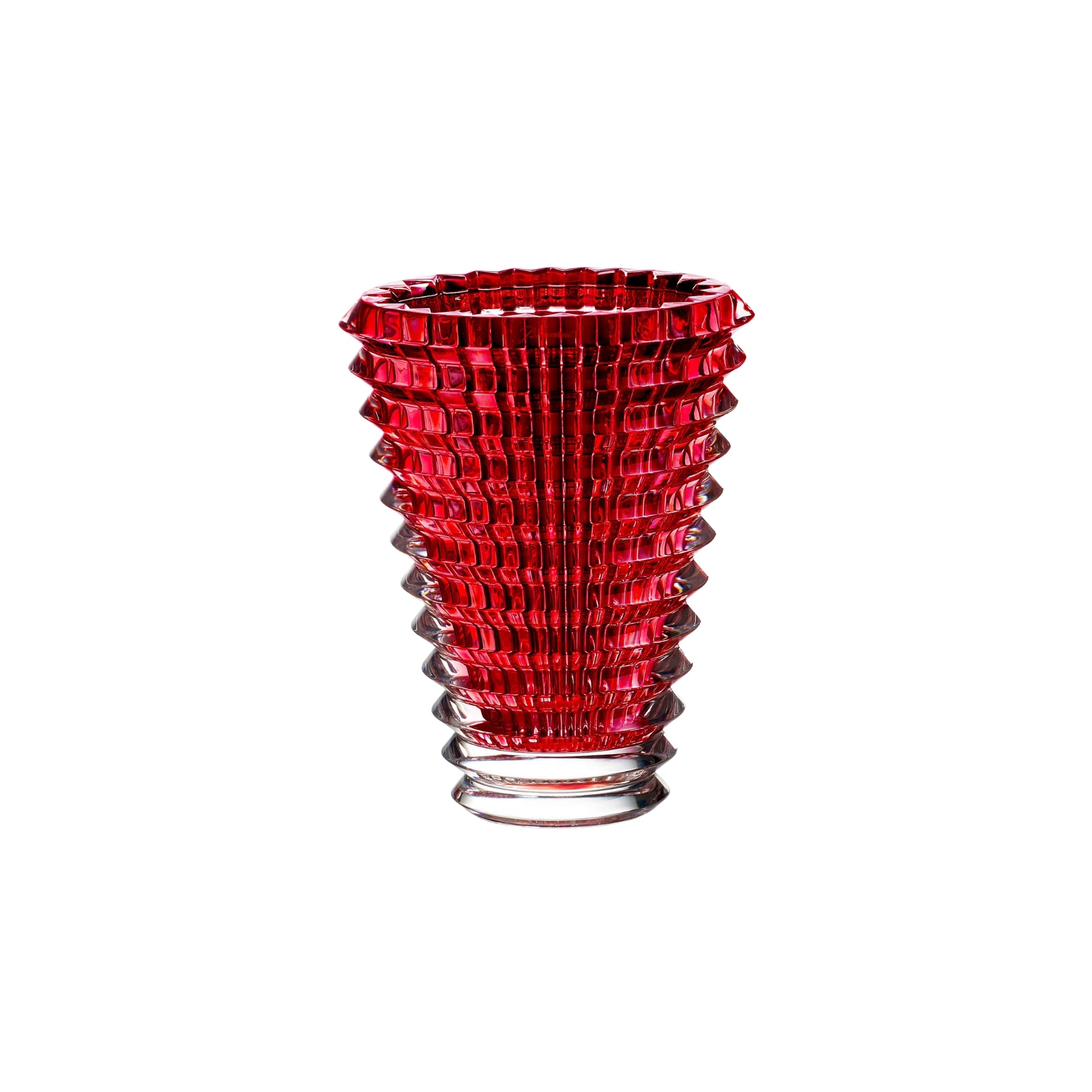 Baccarat, Eye vases, Oval vase small, red