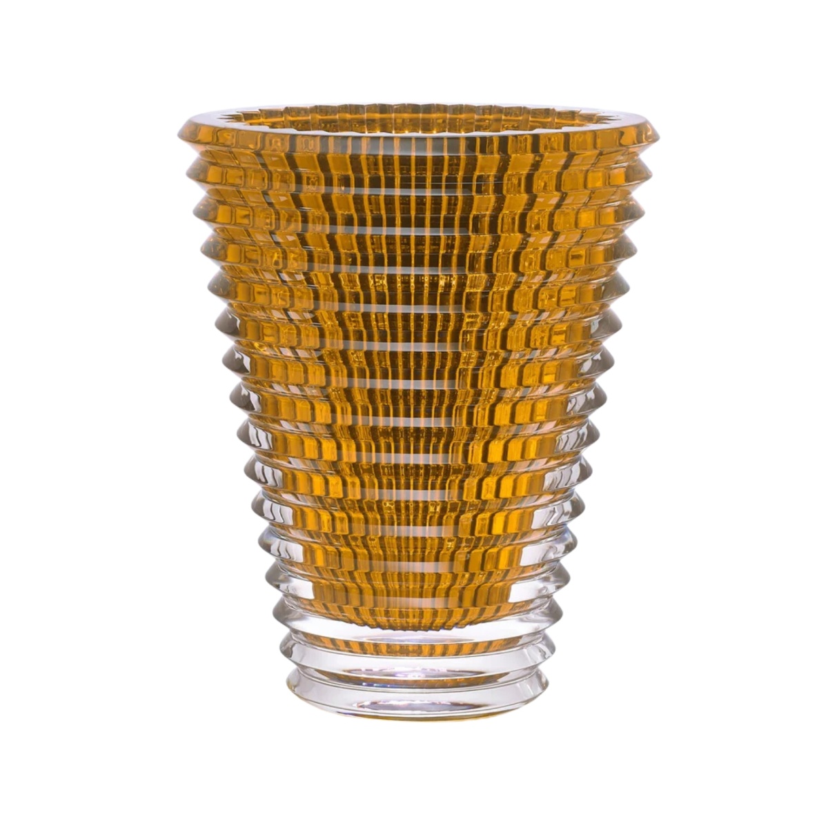 Baccarat, Eye vases, Oval vase extra-large, amber