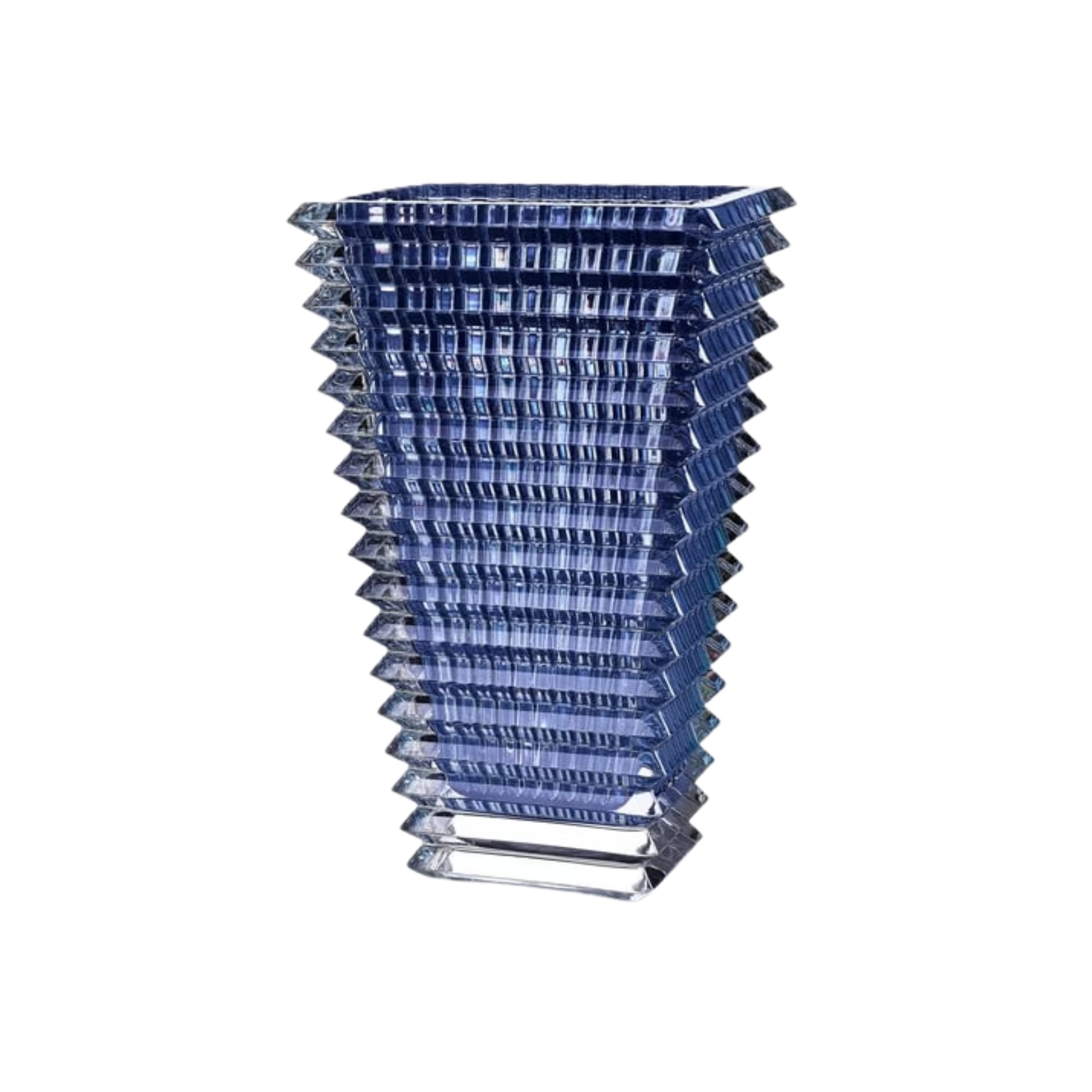 Baccarat, Eye vases, Rectangular vase large, blue