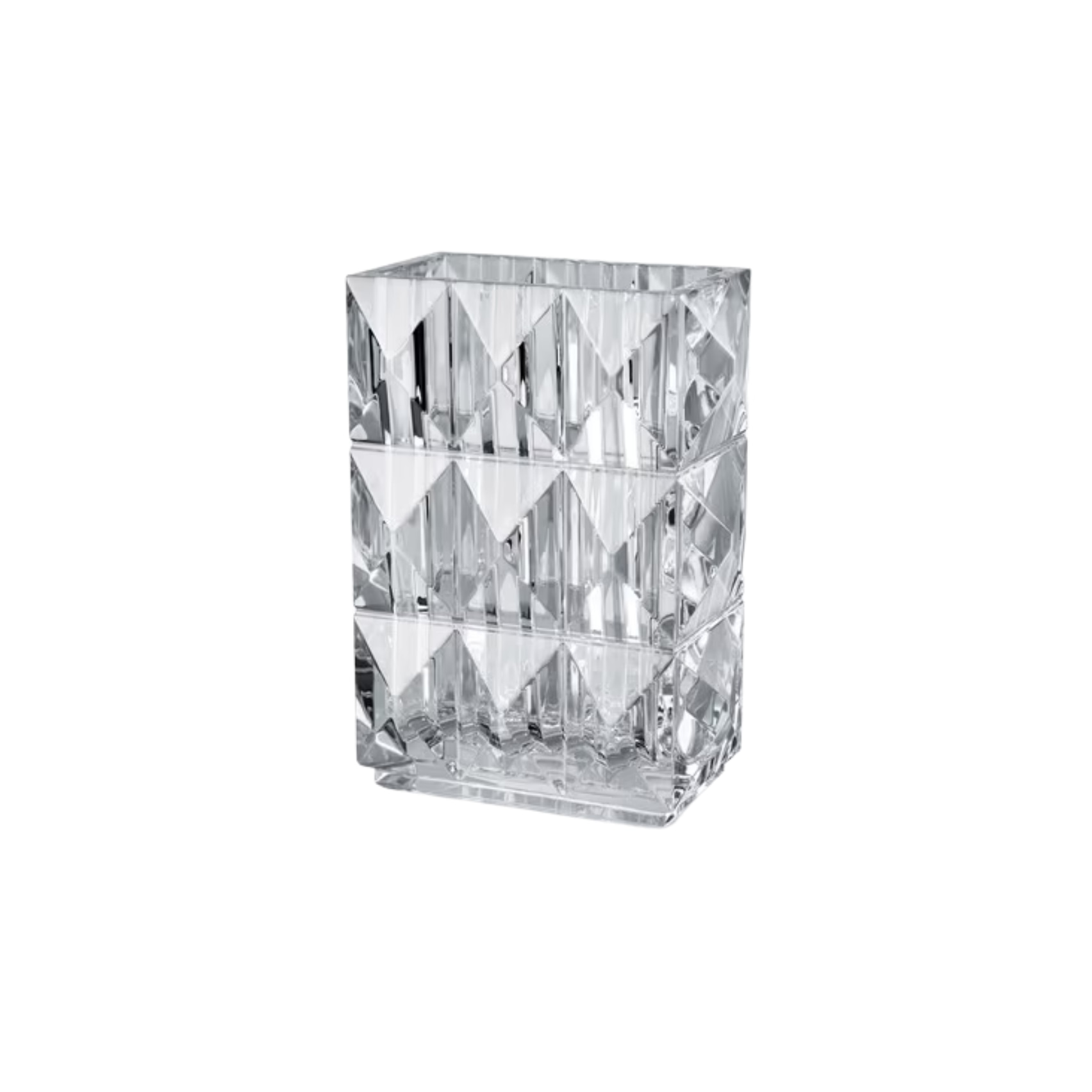 Baccarat, Louxor vases, Rectangular vase, clear
