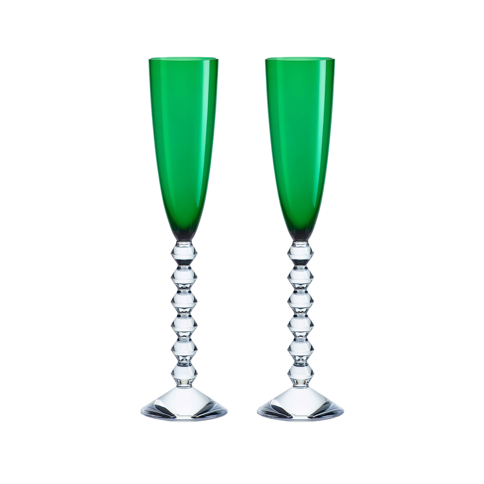 Baccarat, Vega, Flutissimo set of 2, green
