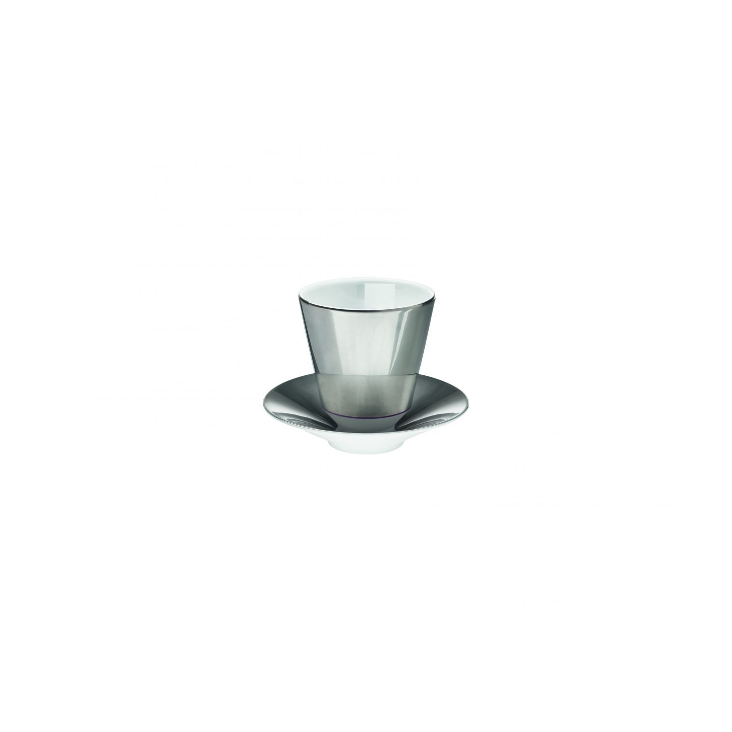 Hering Berlin, Polite Platinum, Beaker with saucer