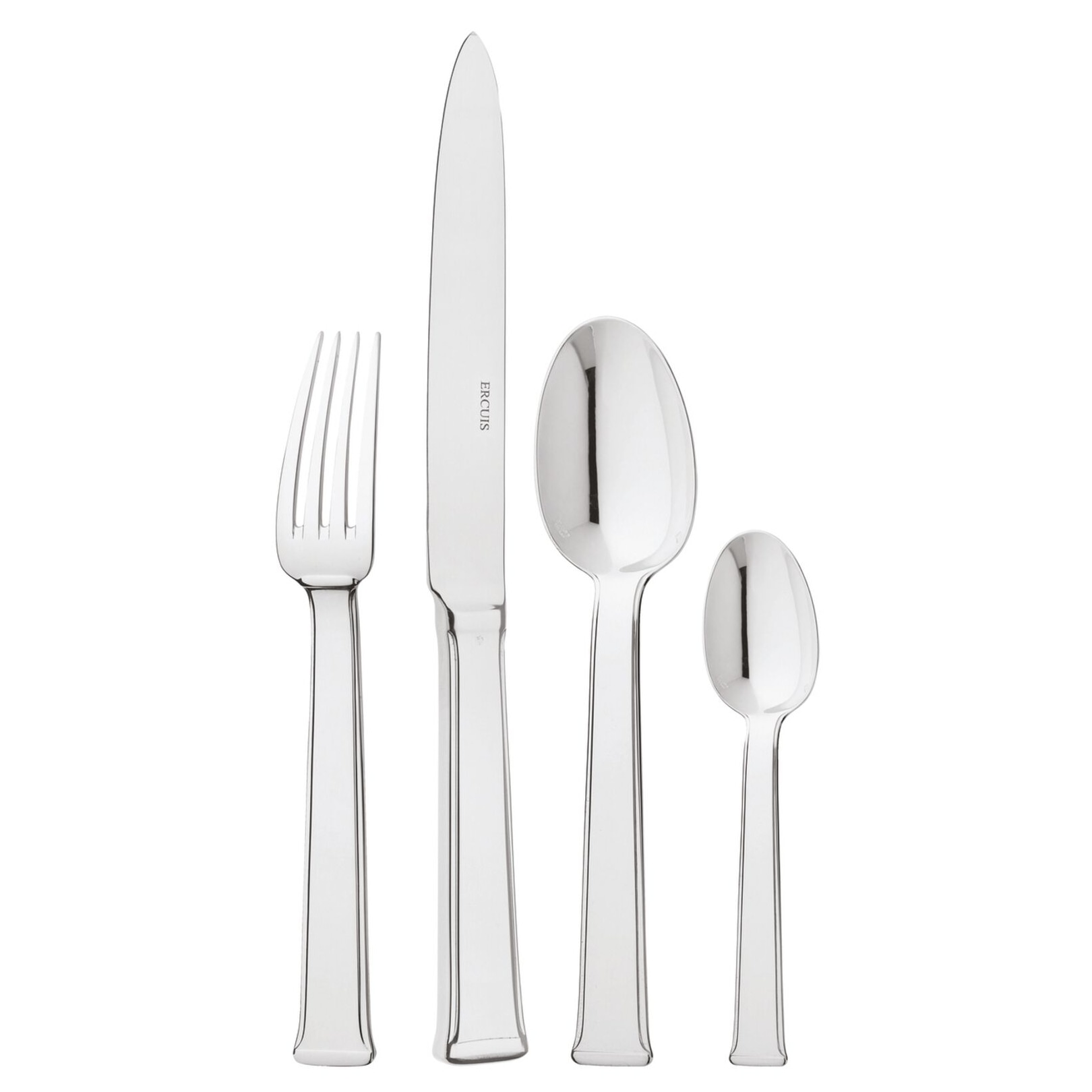 Ercuis, Séquoia, stainless steel, Flatware set for 6 people (24 pieces)
