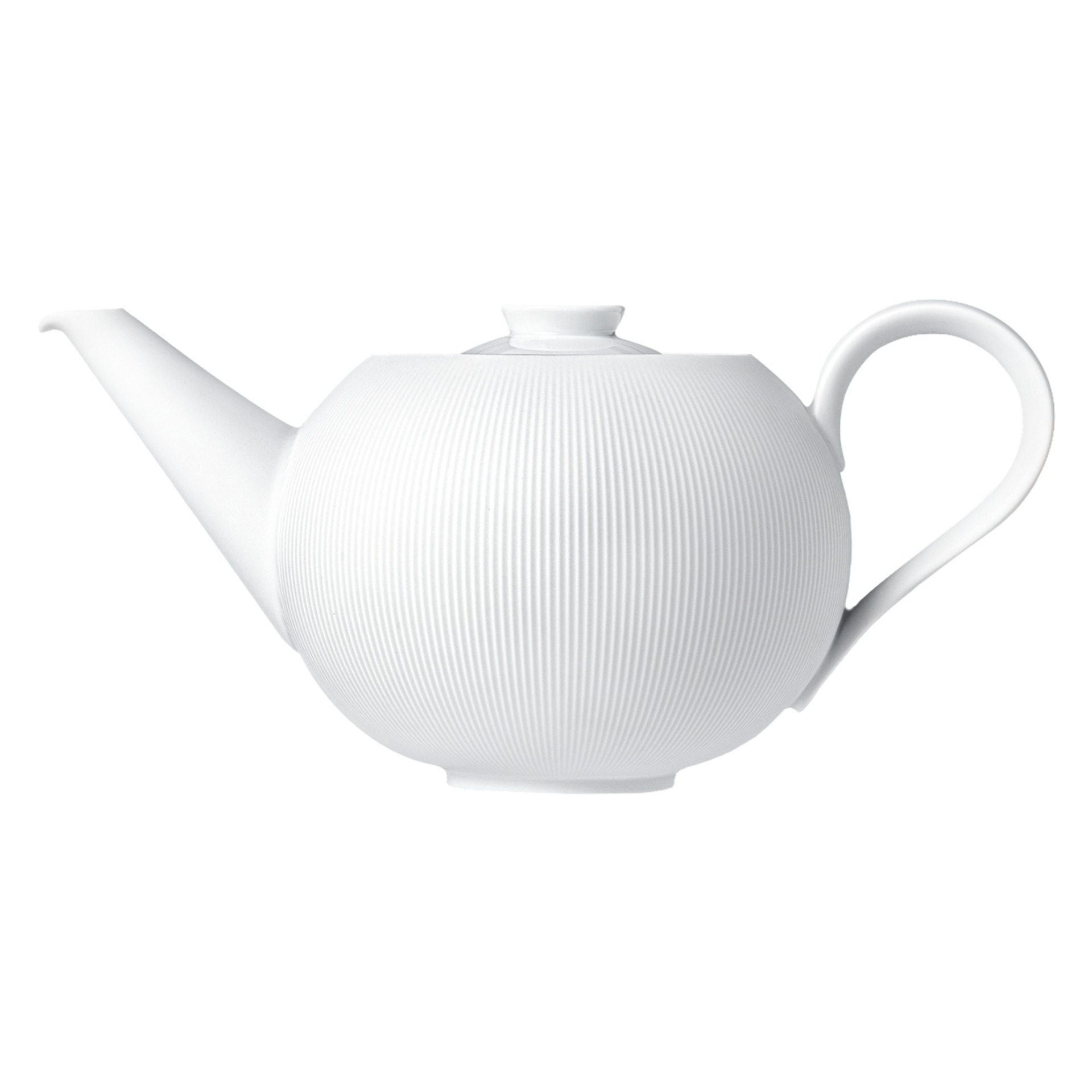 Sieger by Fürstenberg, Stella Satin White, Teapot with tea streamer