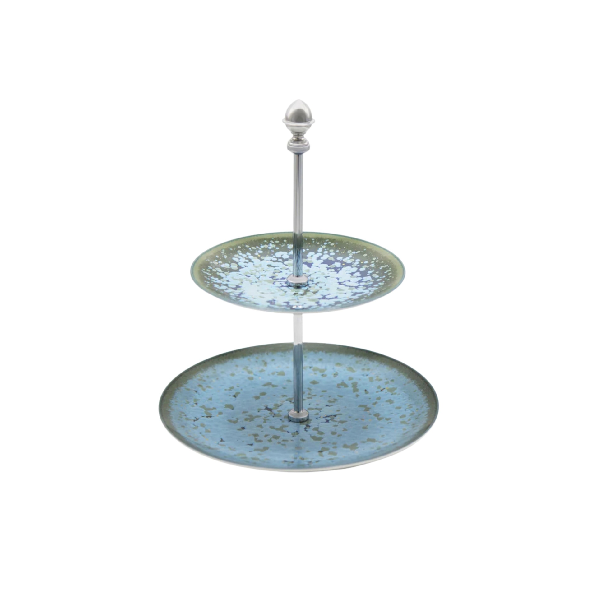 Jaune de Chrome, Nymphéa, 2-tier cake stand