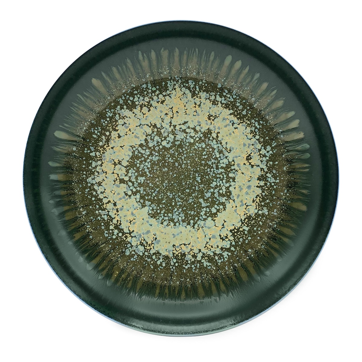 Jaune de Chrome, Cyclone, Flat round dish, medium