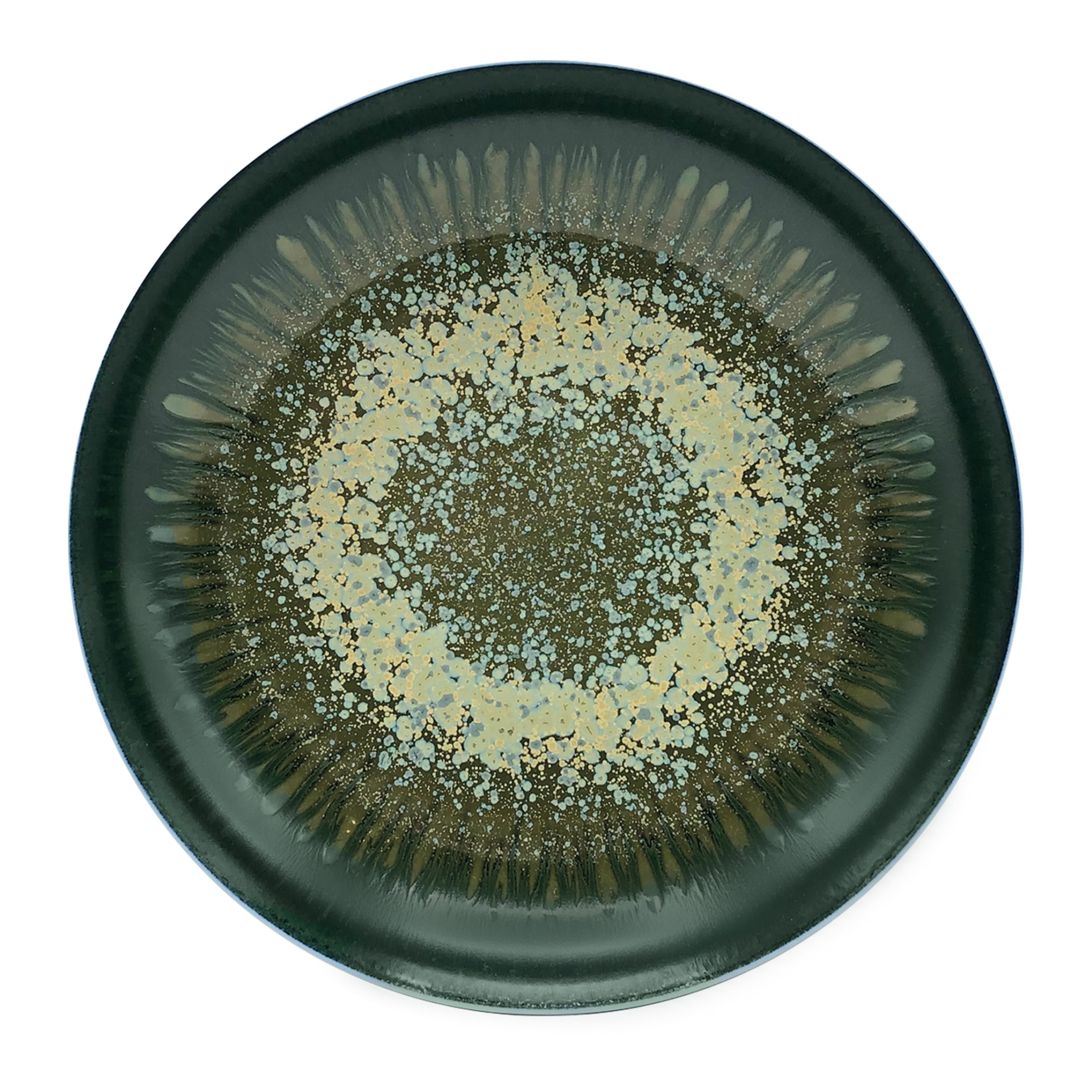 Jaune de Chrome, Cyclone, Flat round dish, medium