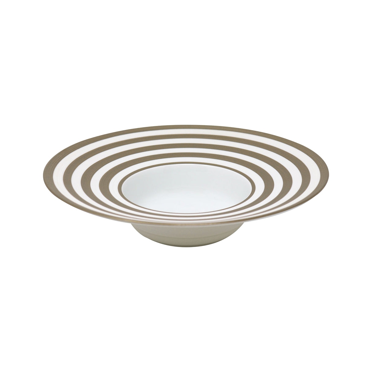 J.L Coquet, Hémisphère Grey Metallic, Rim soup plate, large