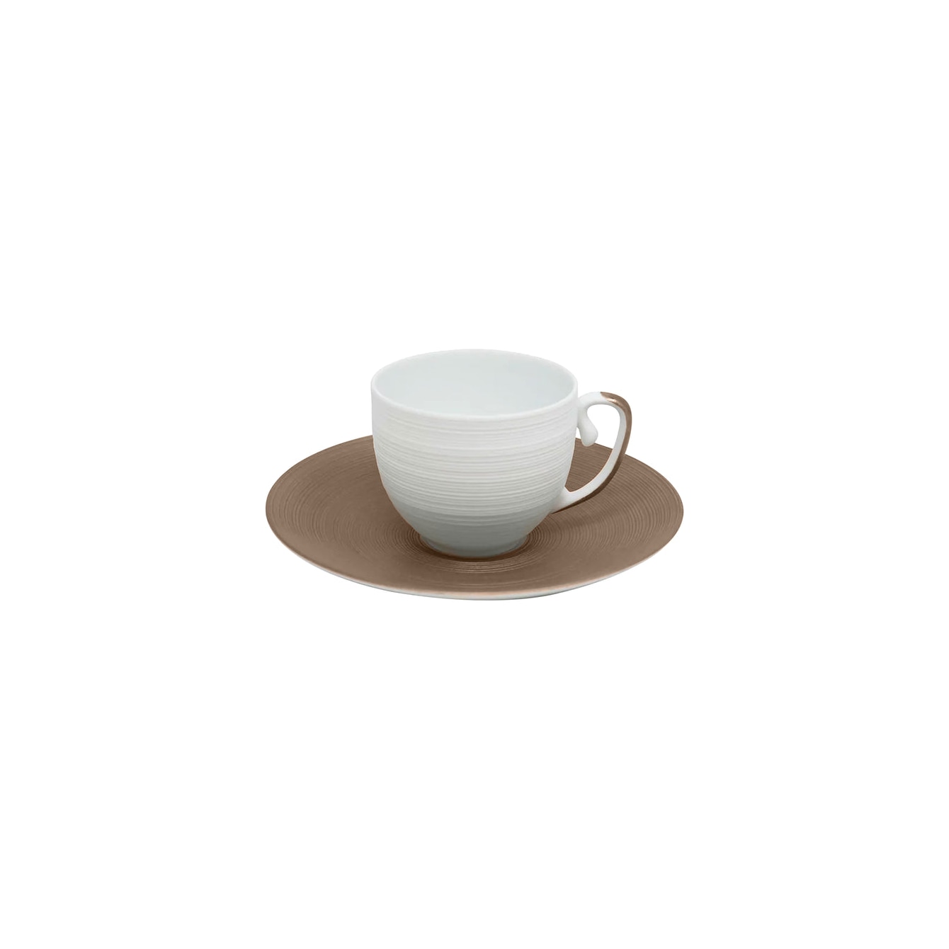 J.L Coquet, Hémisphère Grey Metallic, Coffee saucer