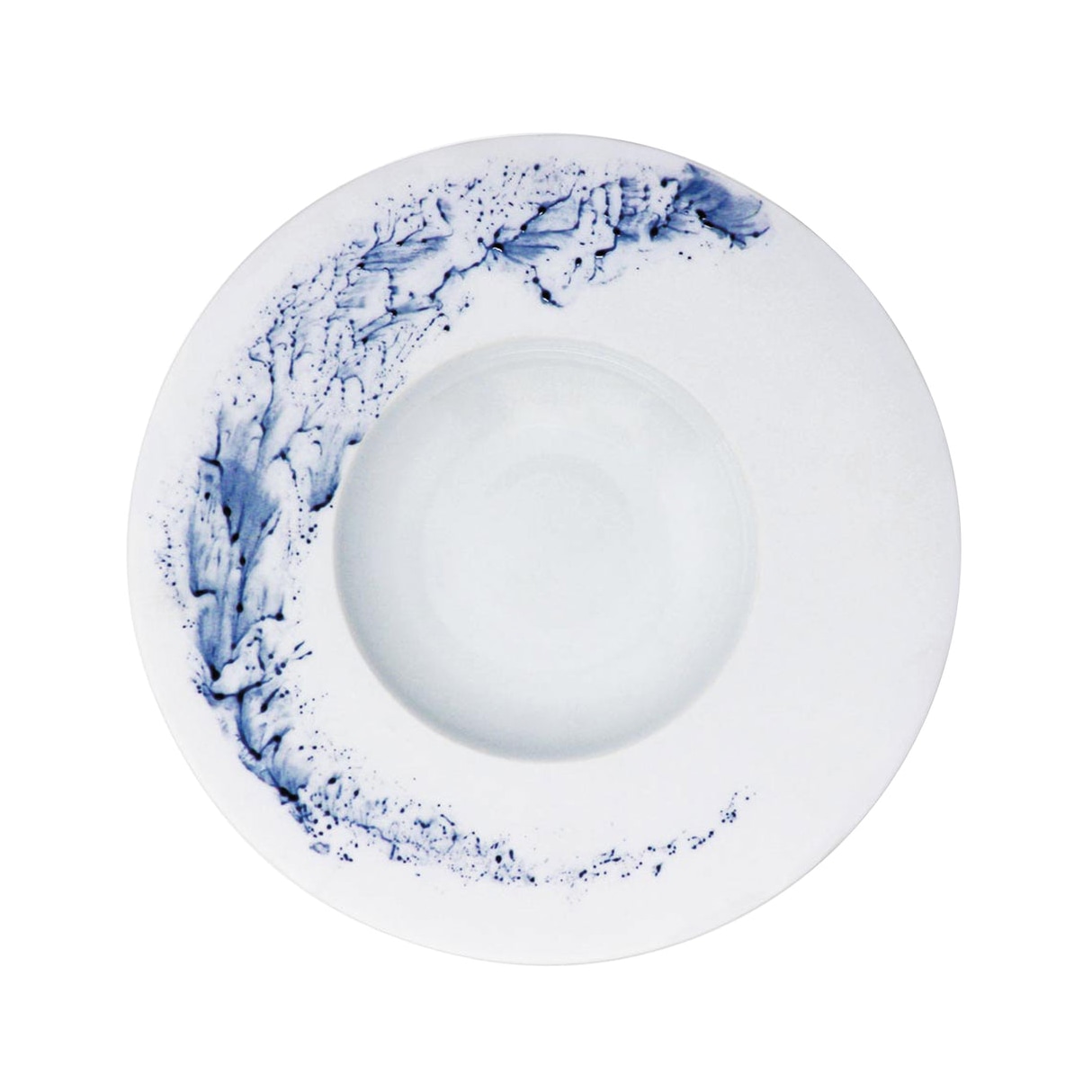 Jaune de Chrome, Blue impression, Rim soup plate, large