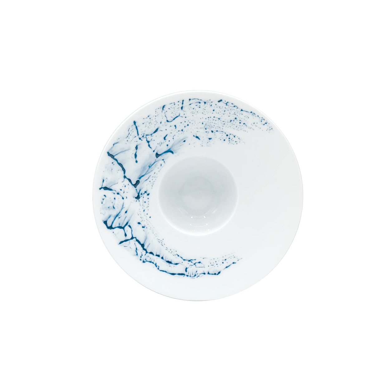Jaune de Chrome, Blue impression, Rim soup plate, small