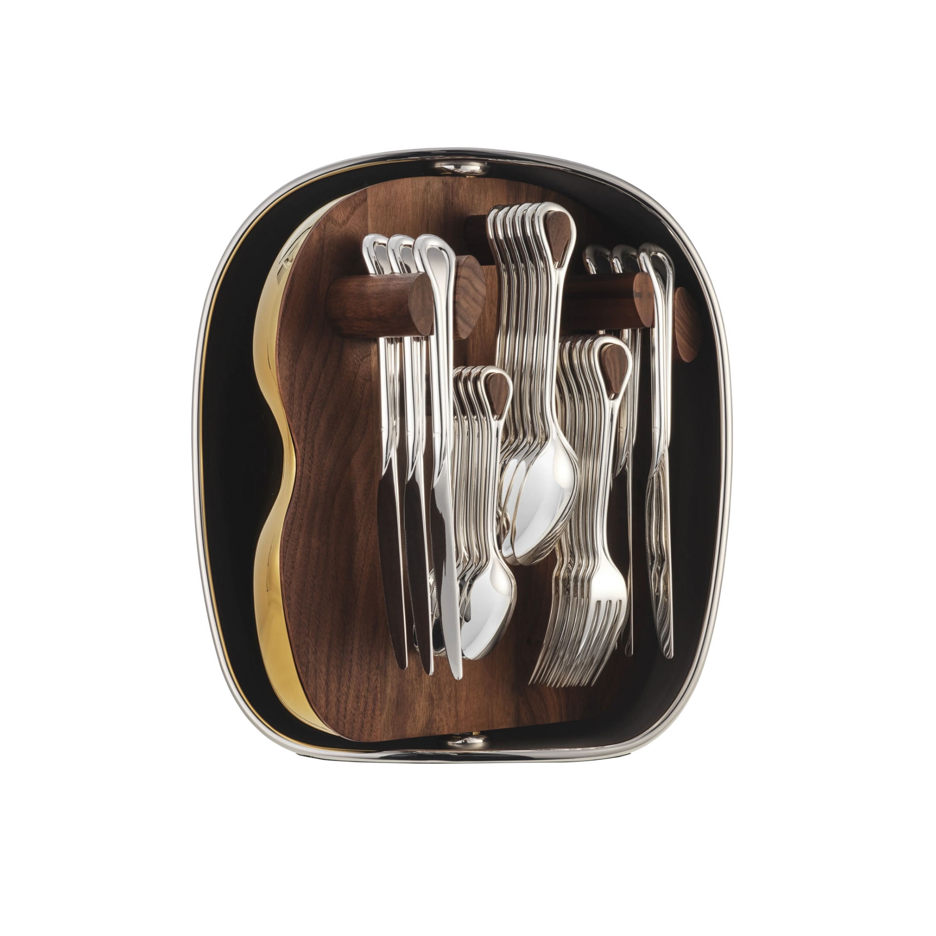 Christofle, Carrousel, silver plated, 24-piece flatware set with shell