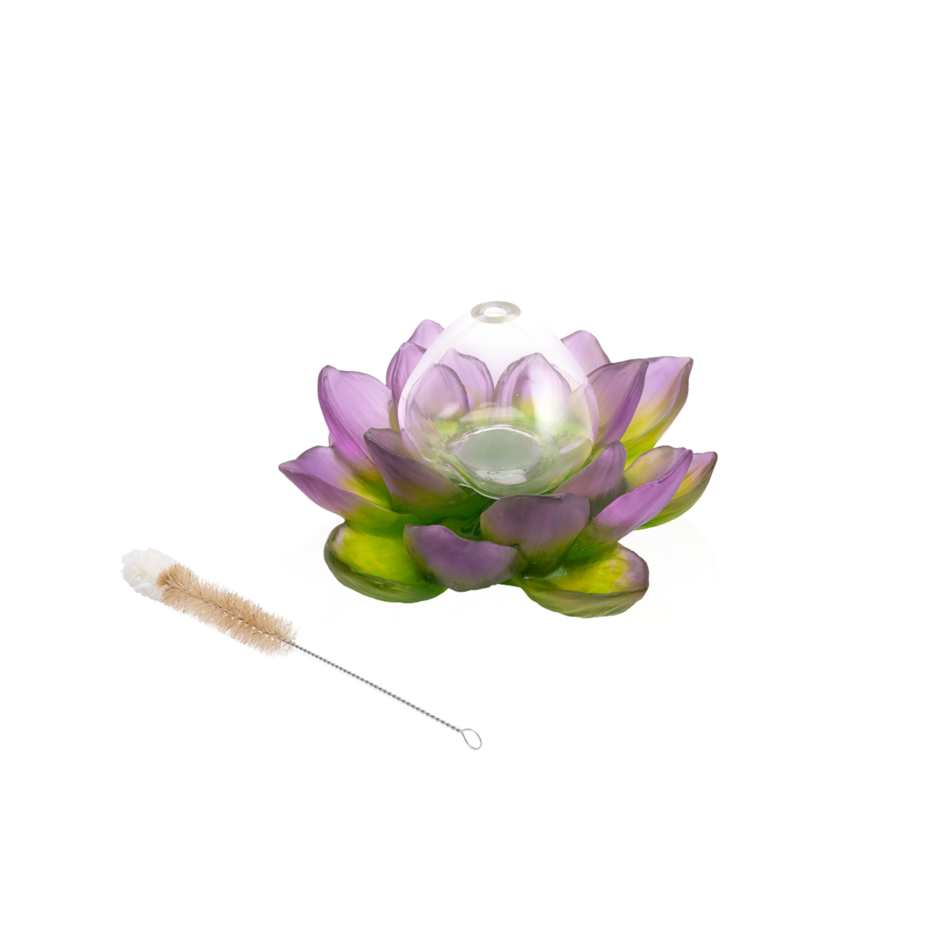 Daum, Jardin de Lotus, Soliflore, green pink