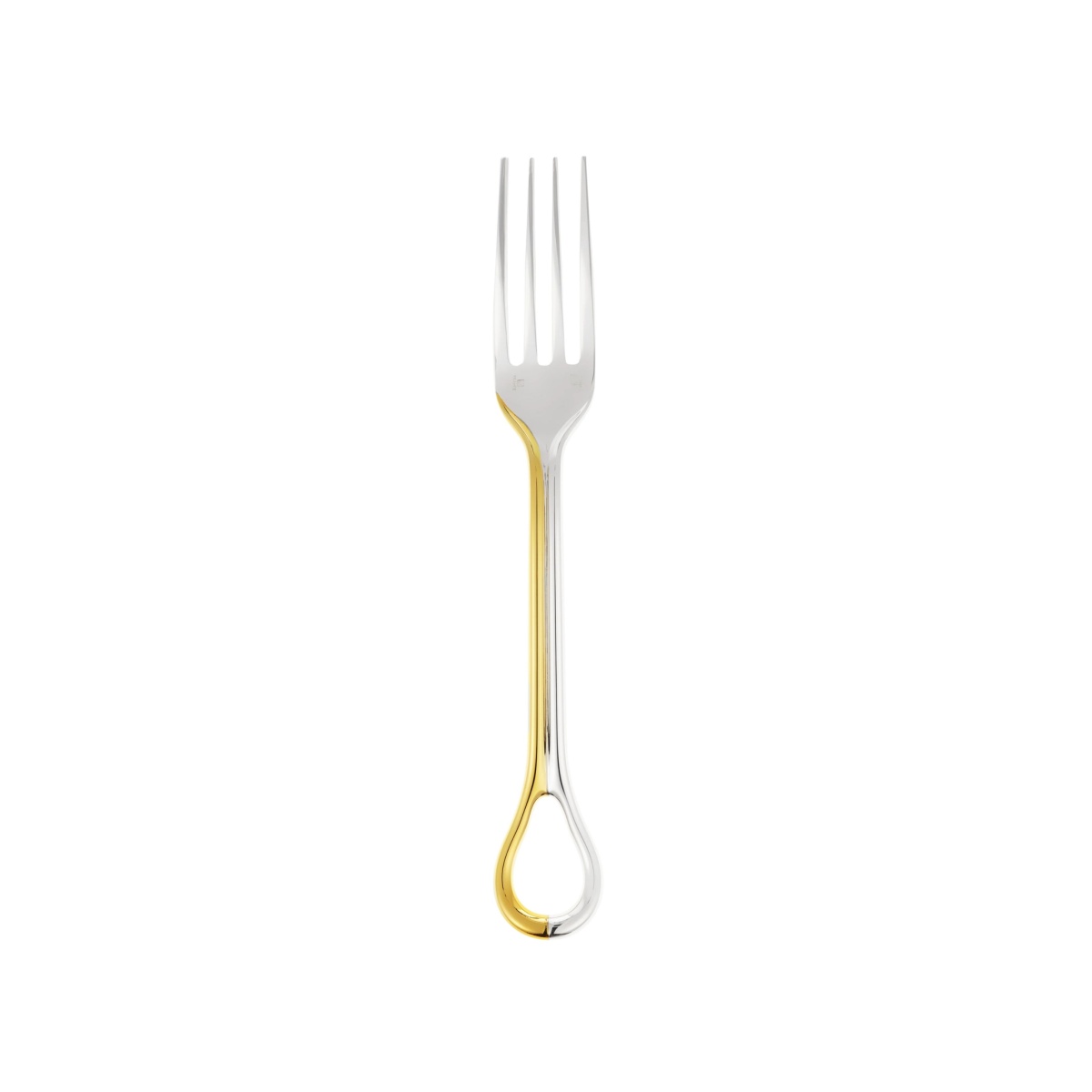 Christofle, Carrousel, silver plated, Dinner fork, partially gilded
