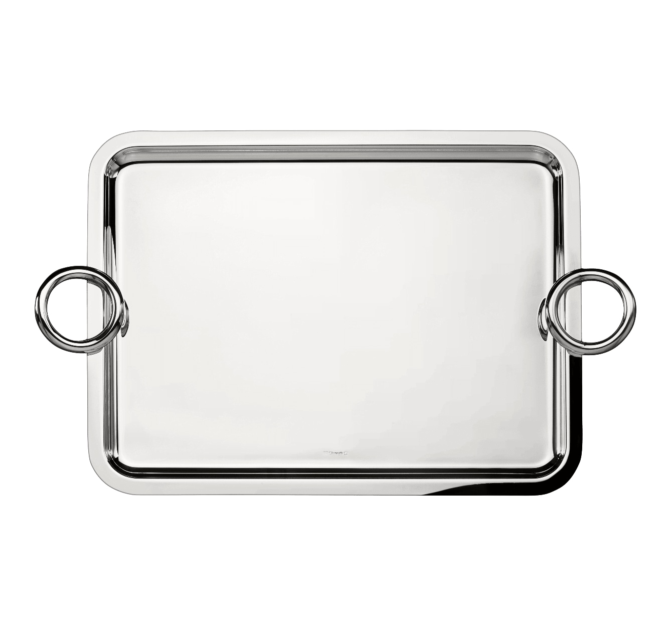 Christofle, Vertigo accessories, Rectangular tray with handles, large